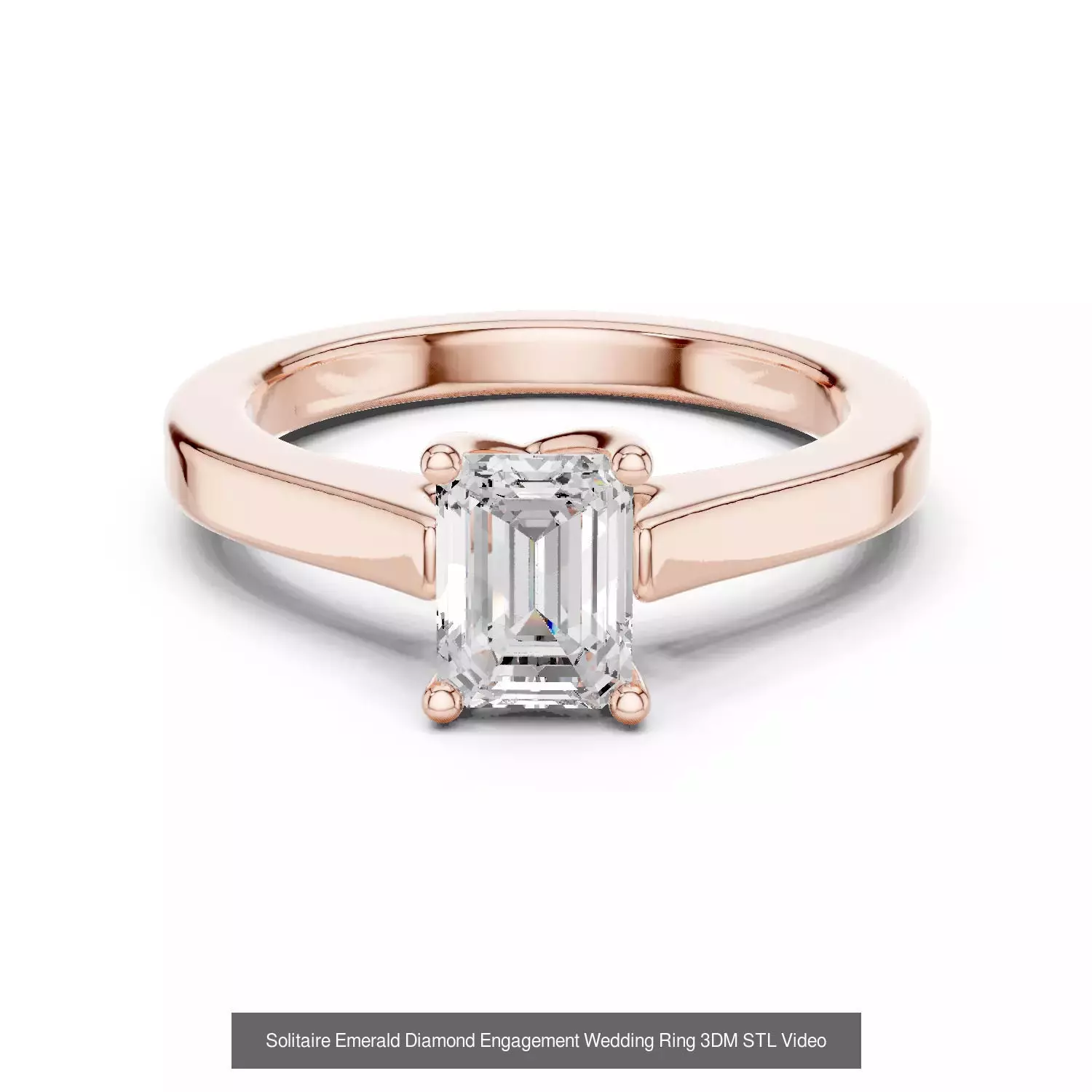 237 Solitaire Diamond Ring 3DM STL OBJ FBX 3 Color Render Video 3D Model Collection_48