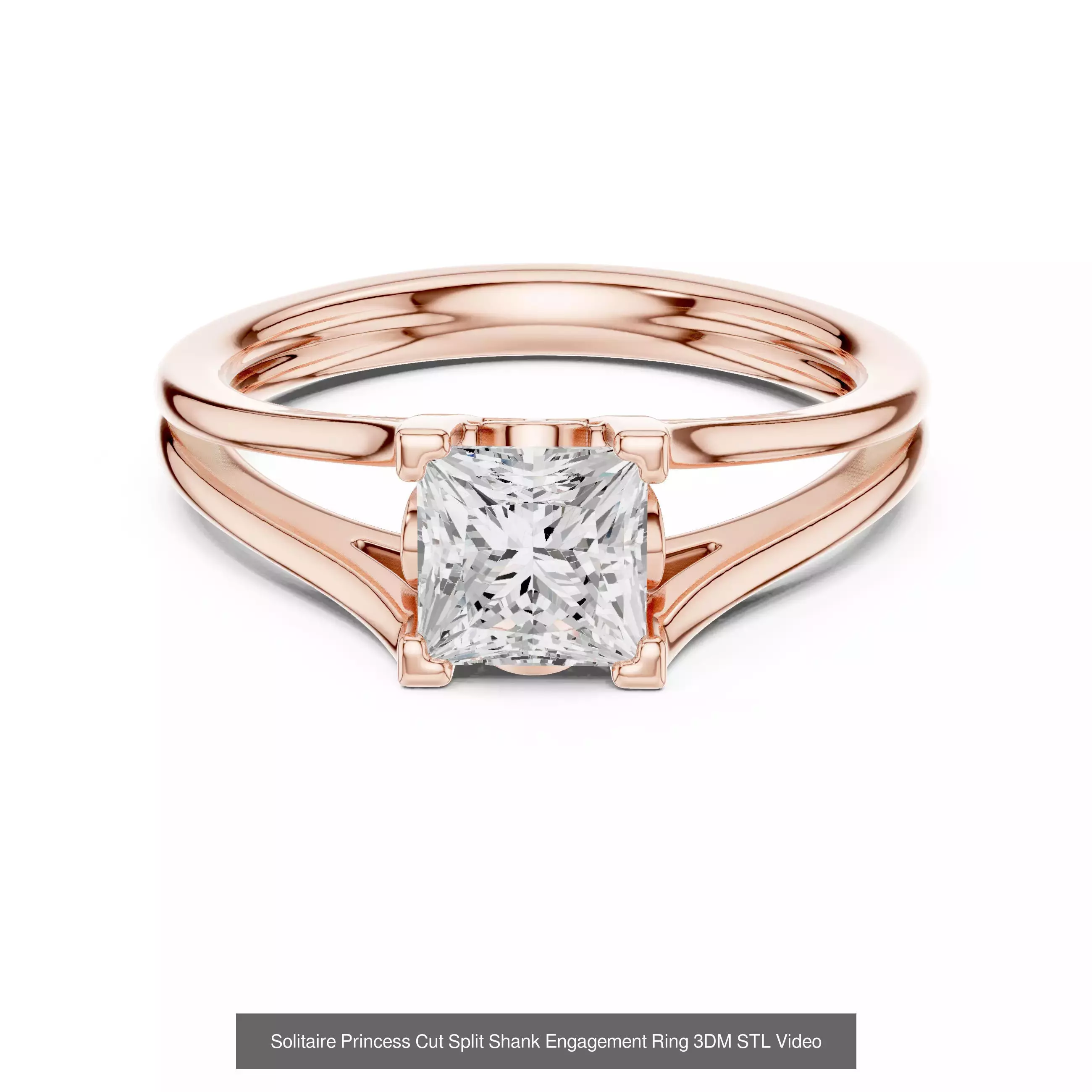 237 Solitaire Diamond Ring 3DM STL OBJ FBX 3 Color Render Video 3D Model Collection_133