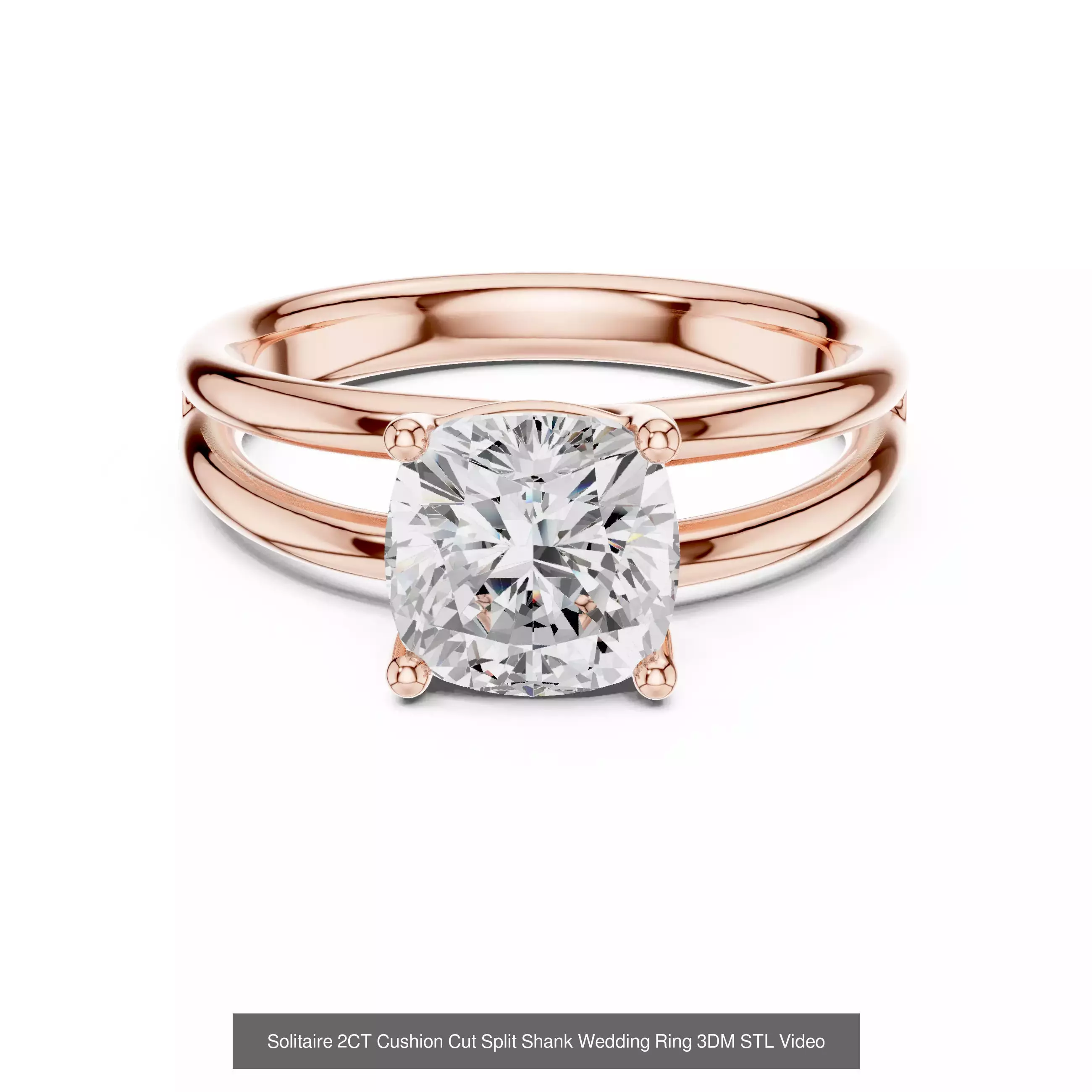 237 Solitaire Diamond Ring 3DM STL OBJ FBX 3 Color Render Video 3D Model Collection_212