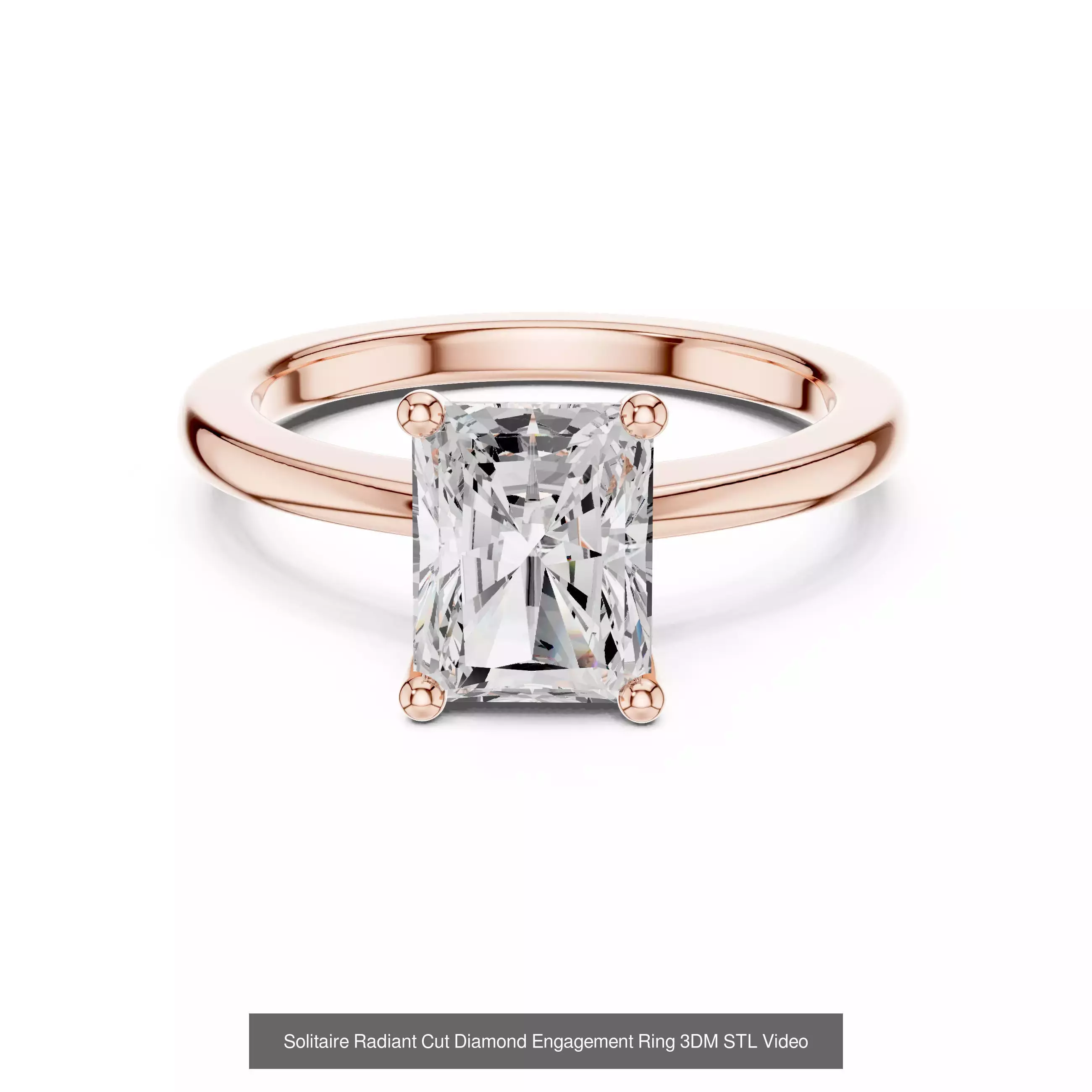 237 Solitaire Diamond Ring 3DM STL OBJ FBX 3 Color Render Video 3D Model Collection_156