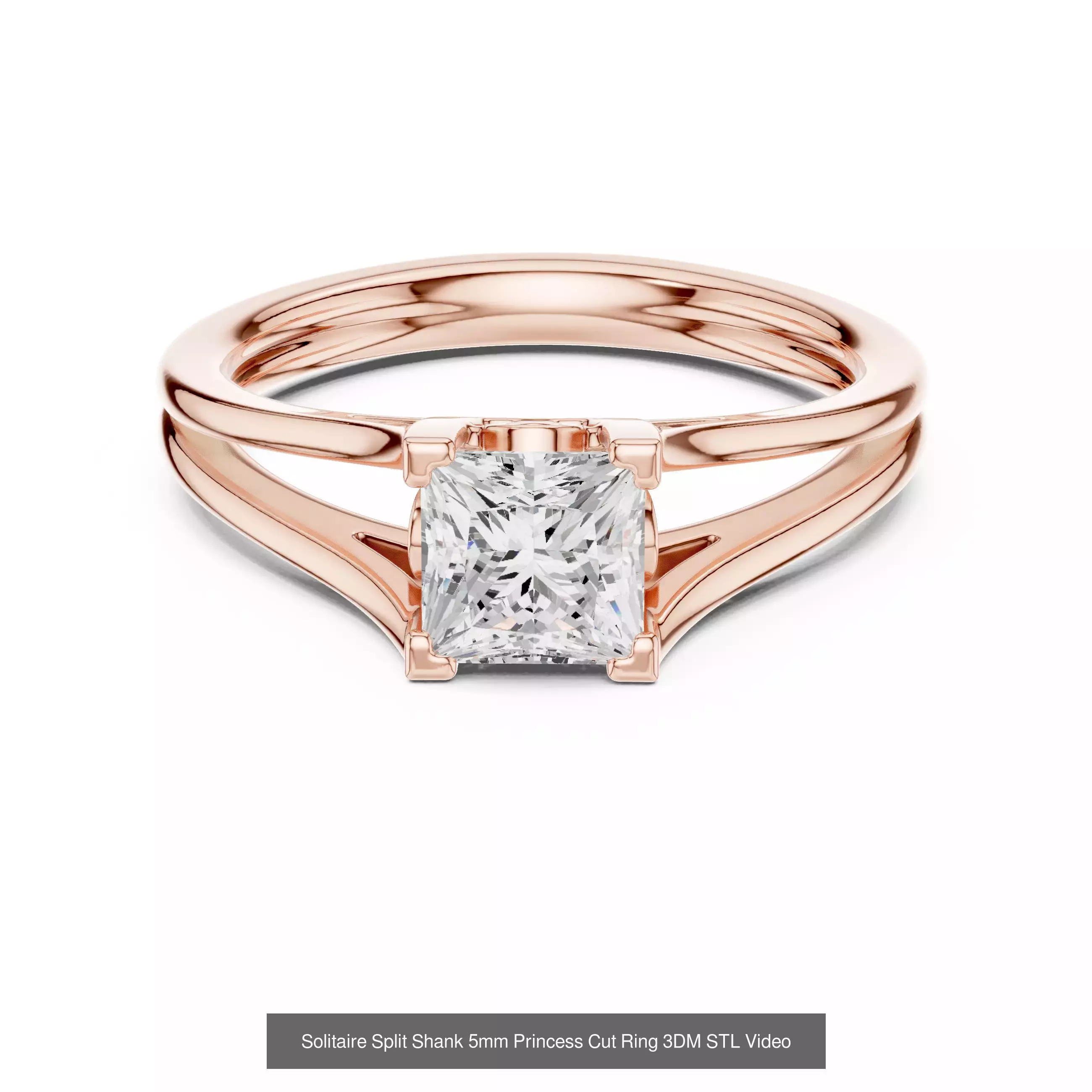 237 Solitaire Diamond Ring 3DM STL OBJ FBX 3 Color Render Video 3D Model Collection_134