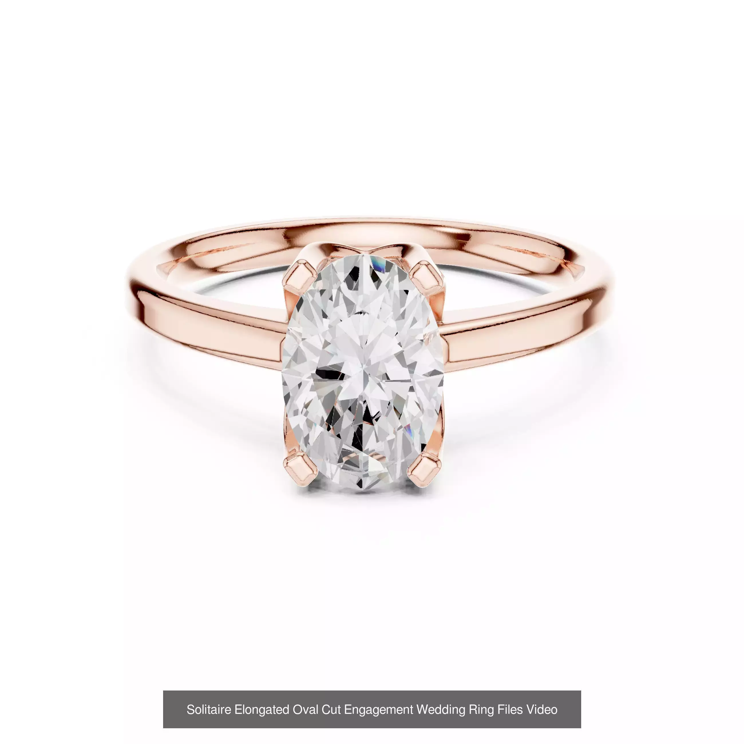 237 Solitaire Diamond Ring 3DM STL OBJ FBX 3 Color Render Video 3D Model Collection_70