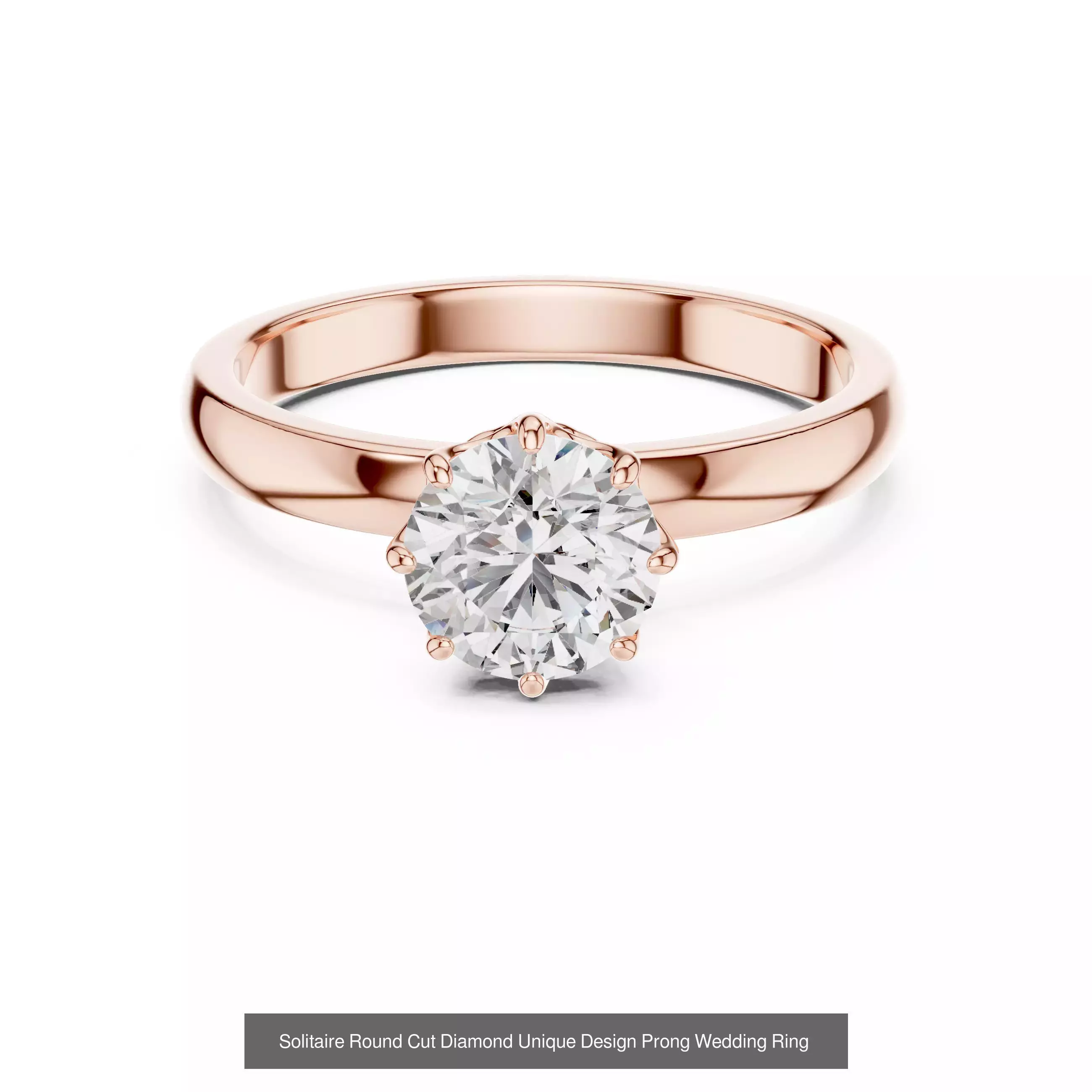 237 Solitaire Diamond Ring 3DM STL OBJ FBX 3 Color Render Video 3D Model Collection_167