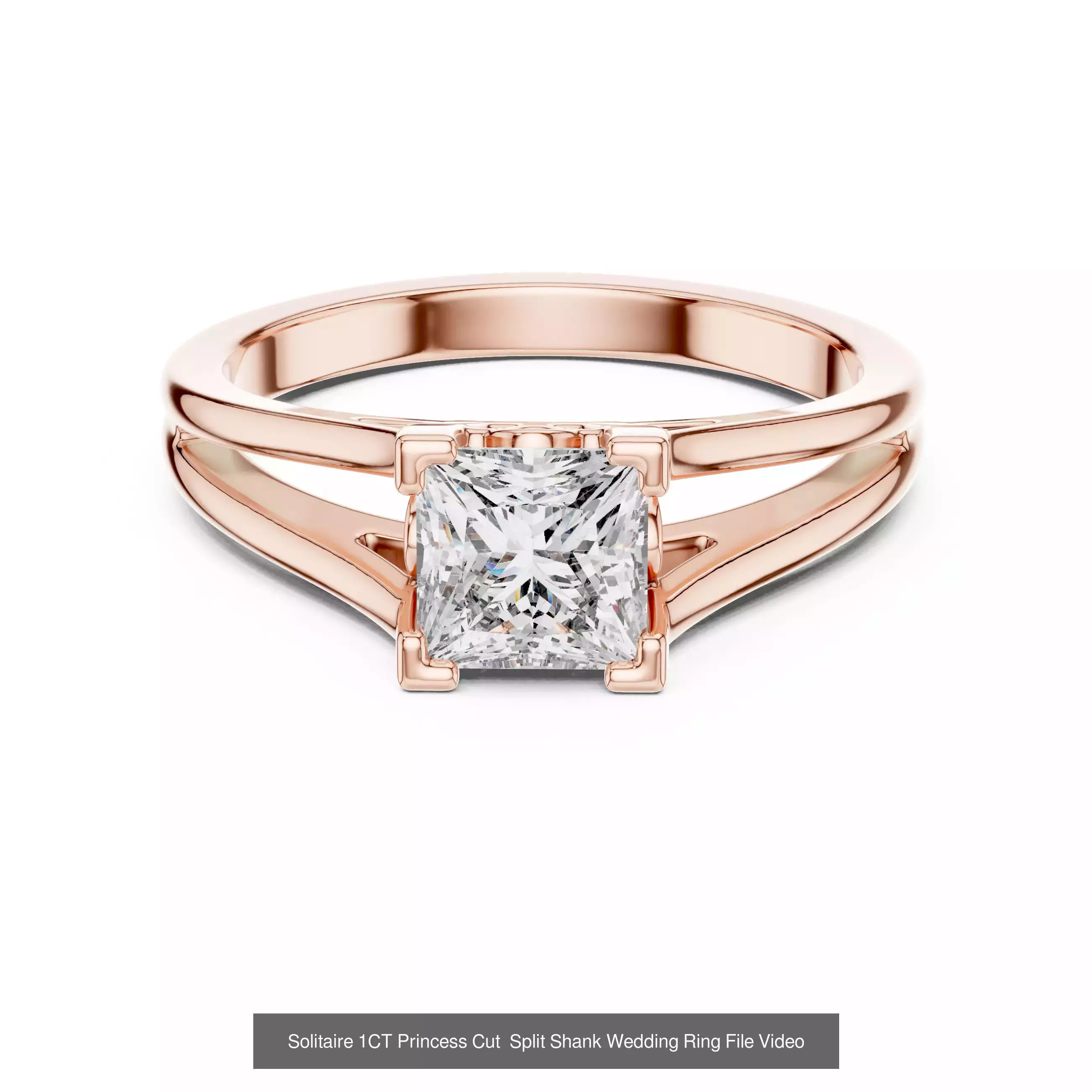 237 Solitaire Diamond Ring 3DM STL OBJ FBX 3 Color Render Video 3D Model Collection_197