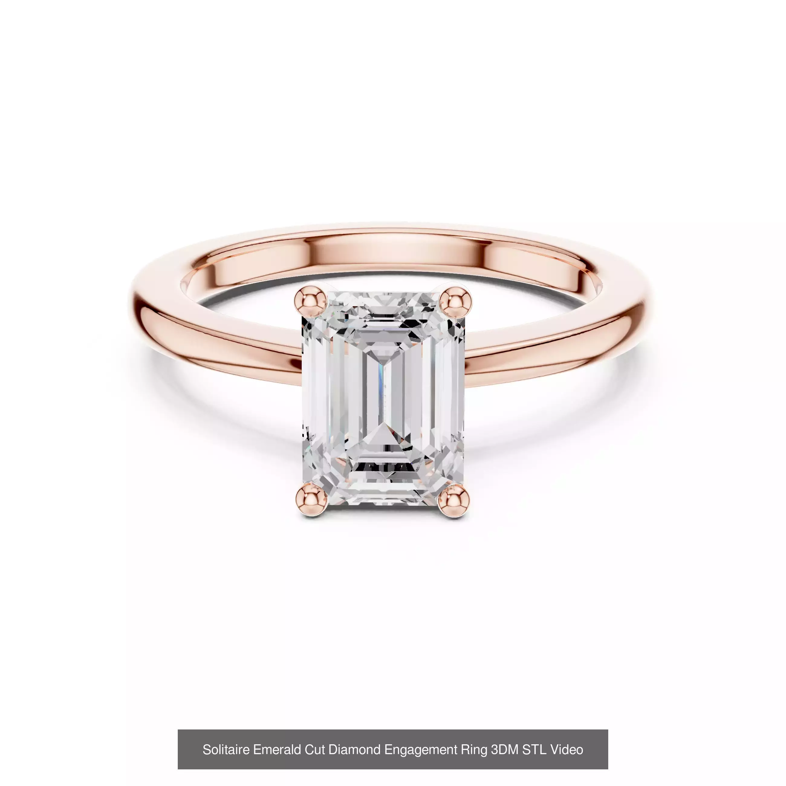 237 Solitaire Diamond Ring 3DM STL OBJ FBX 3 Color Render Video 3D Model Collection_150