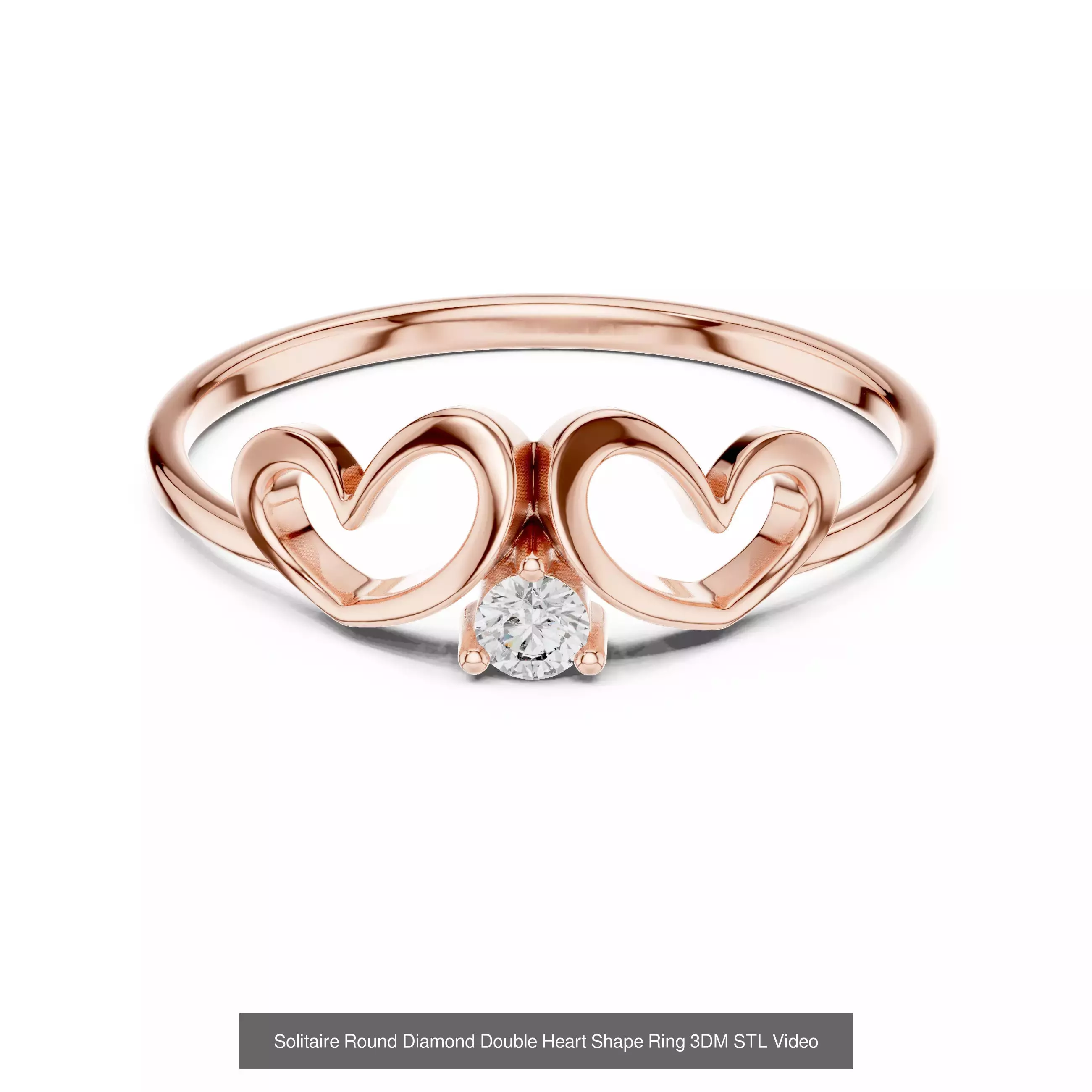 237 Solitaire Diamond Ring 3DM STL OBJ FBX 3 Color Render Video 3D Model Collection_32