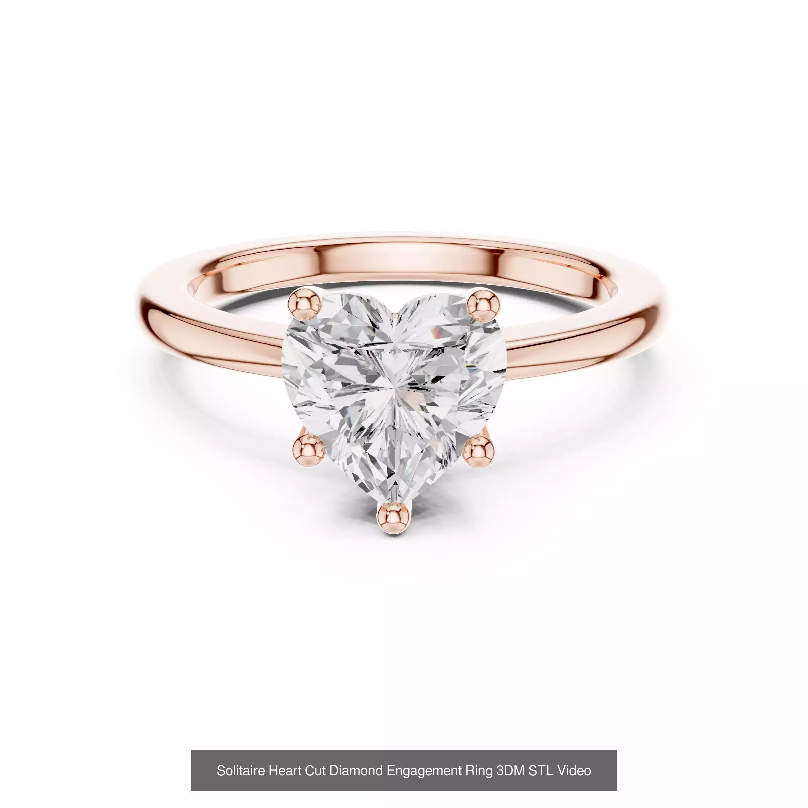 237 Solitaire Diamond Ring 3DM STL OBJ FBX 3 Color Render Video 3D Model Collection_151