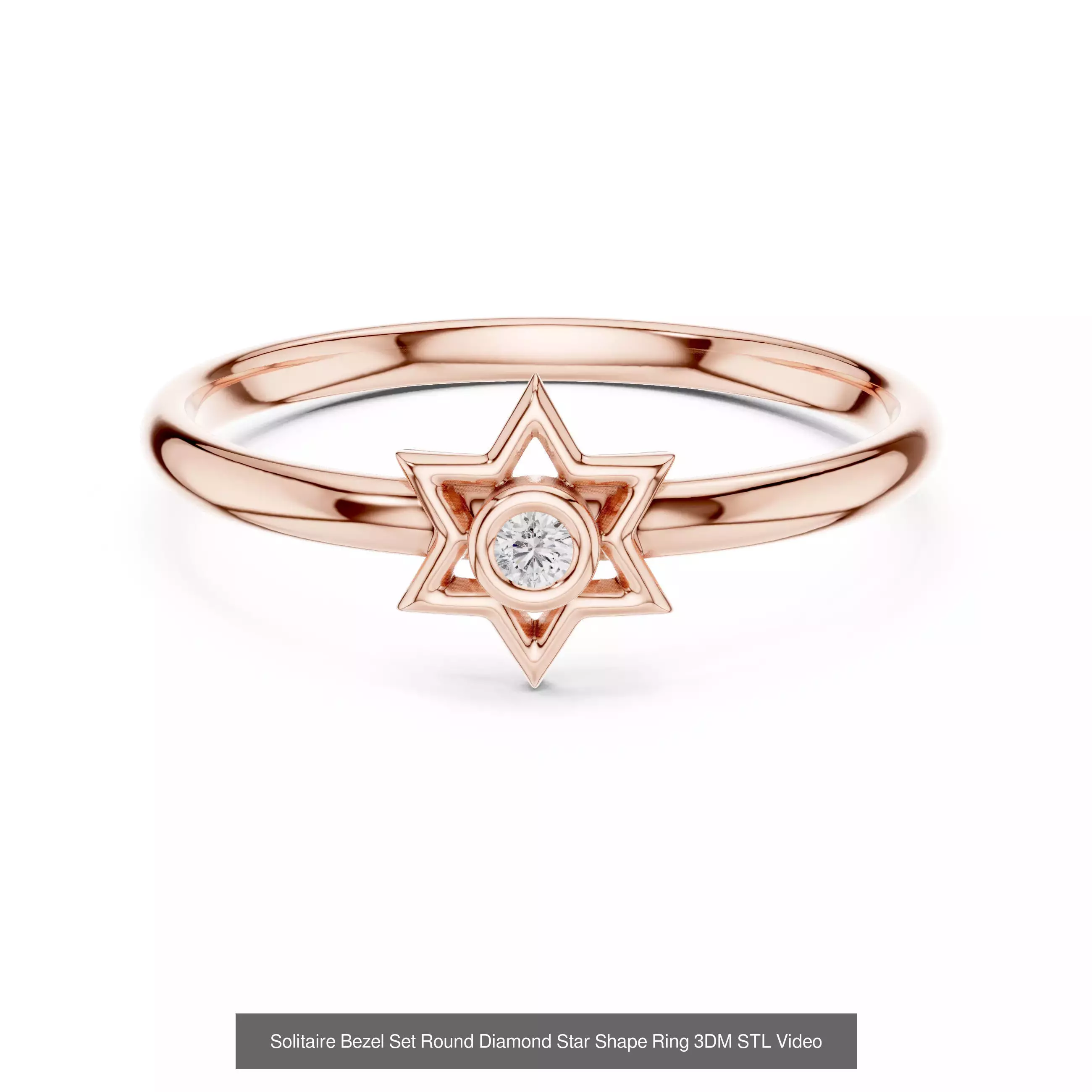 237 Solitaire Diamond Ring 3DM STL OBJ FBX 3 Color Render Video 3D Model Collection_33