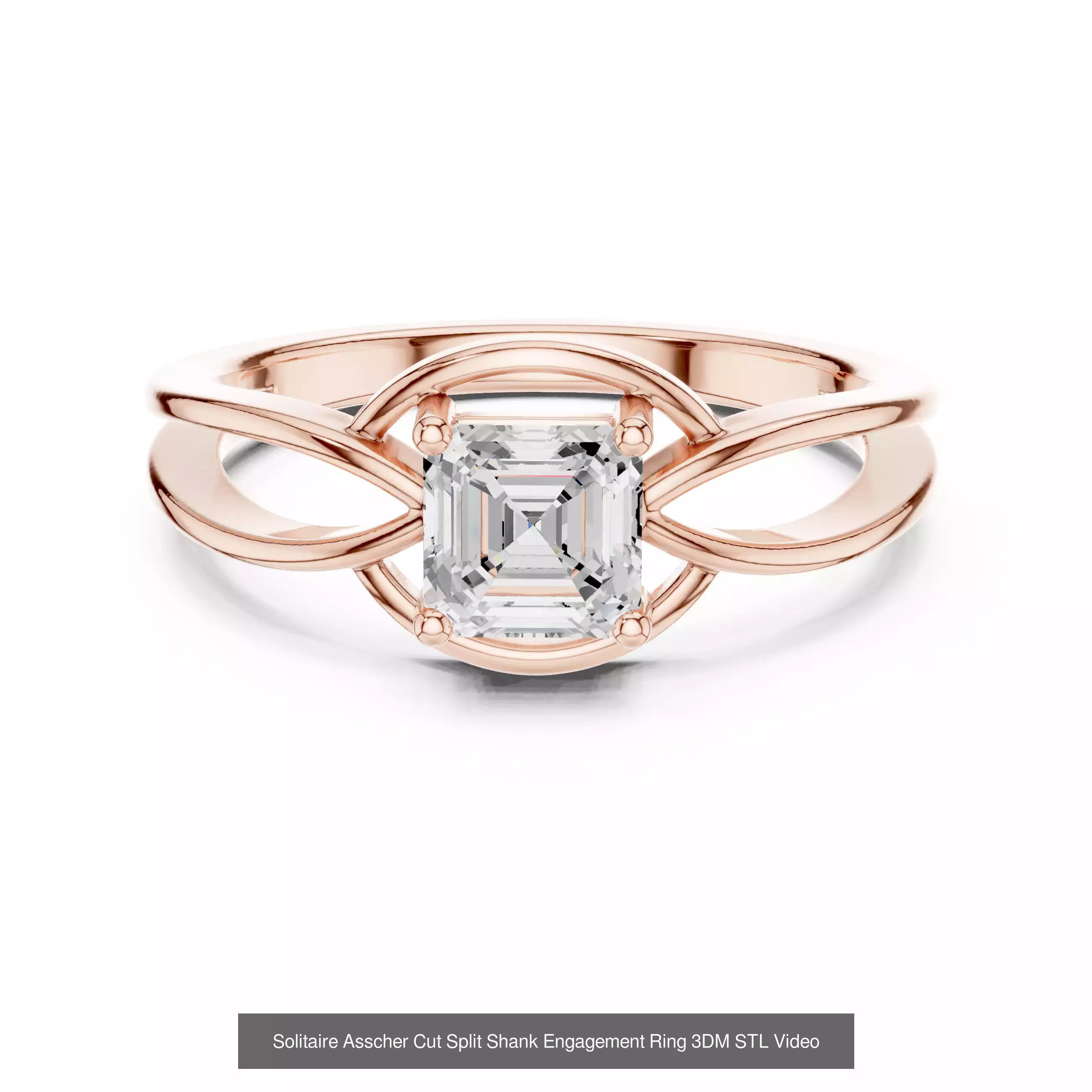 237 Solitaire Diamond Ring 3DM STL OBJ FBX 3 Color Render Video 3D Model Collection_88