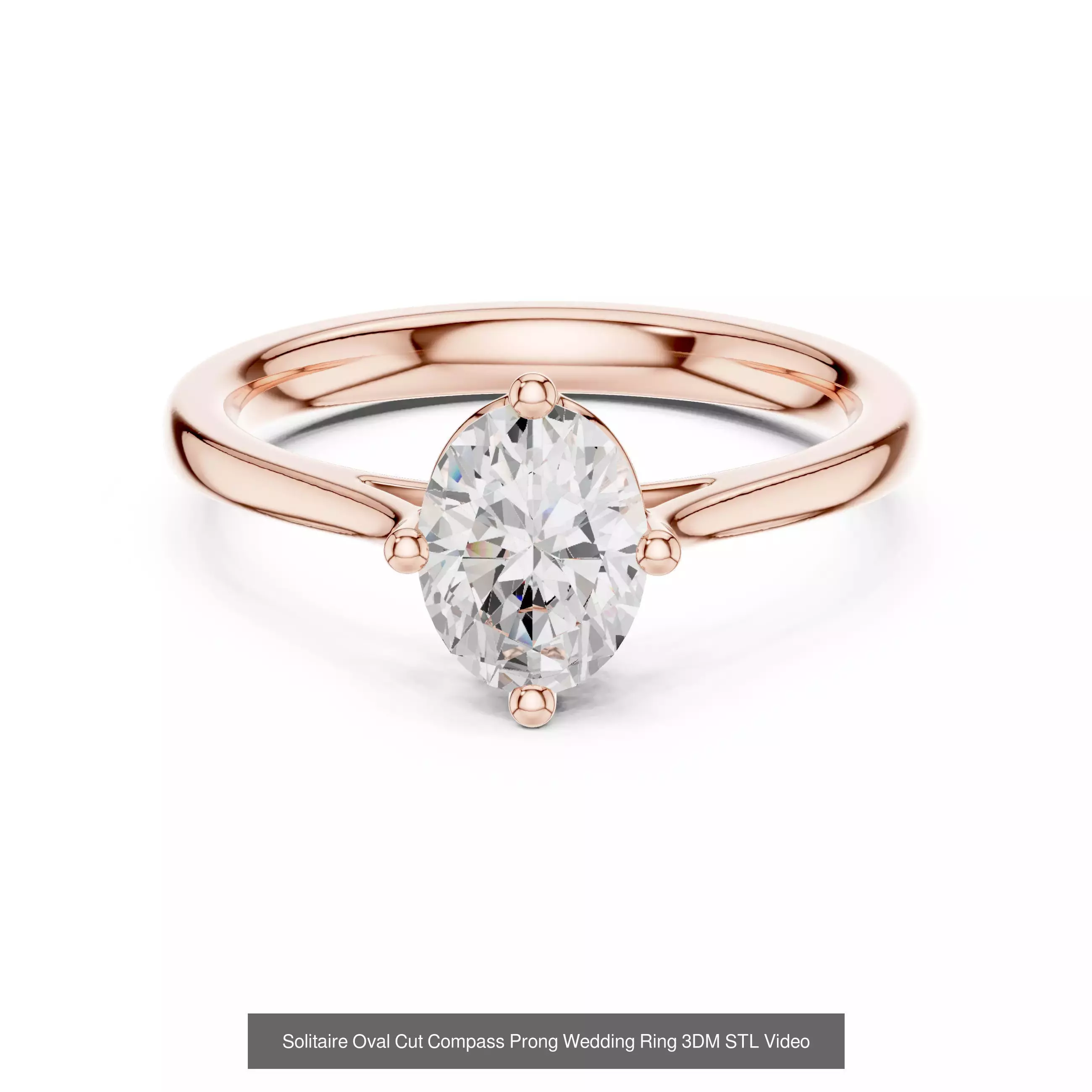 237 Solitaire Diamond Ring 3DM STL OBJ FBX 3 Color Render Video 3D Model Collection_131