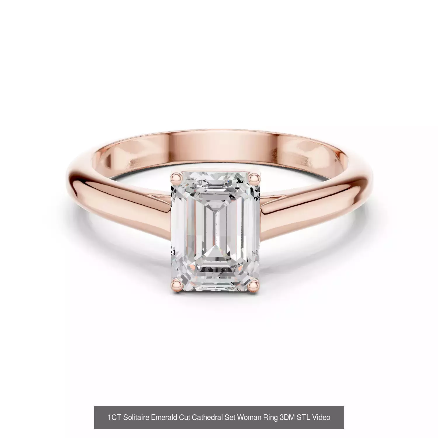 237 Solitaire Diamond Ring 3DM STL OBJ FBX 3 Color Render Video 3D Model Collection_51