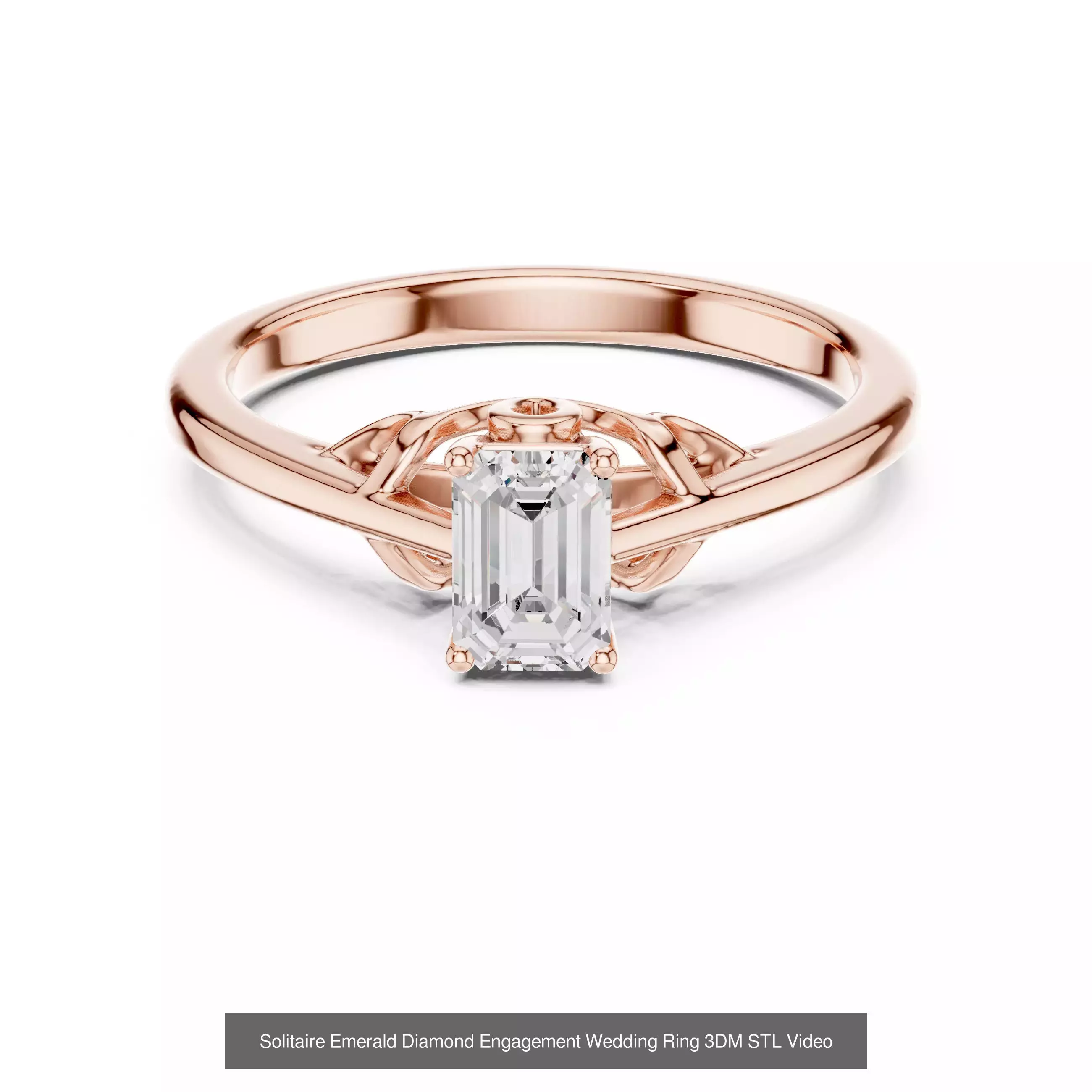 237 Solitaire Diamond Ring 3DM STL OBJ FBX 3 Color Render Video 3D Model Collection_87