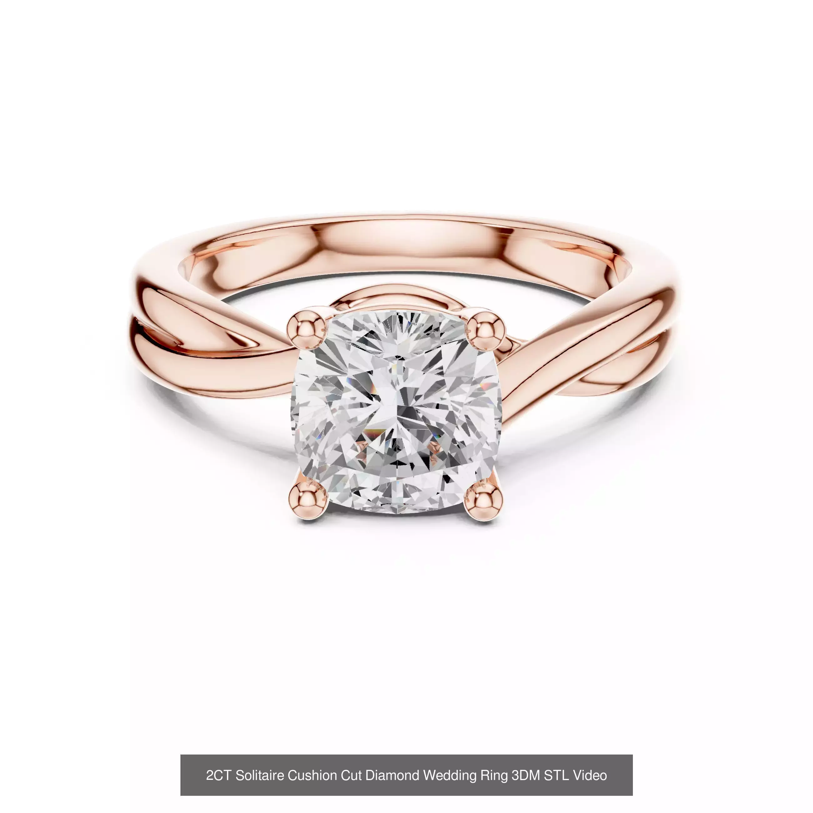 237 Solitaire Diamond Ring 3DM STL OBJ FBX 3 Color Render Video 3D Model Collection_158