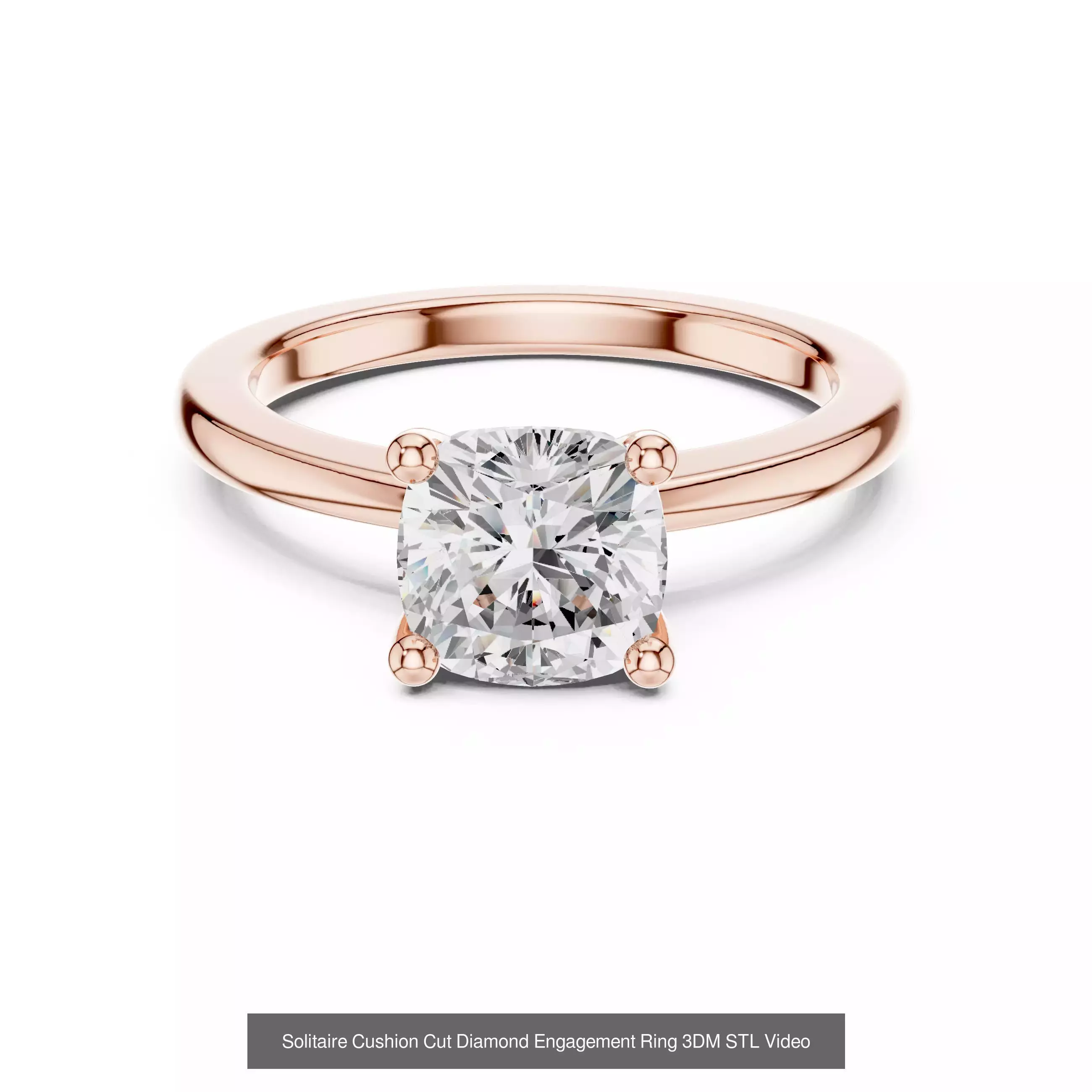 237 Solitaire Diamond Ring 3DM STL OBJ FBX 3 Color Render Video 3D Model Collection_149