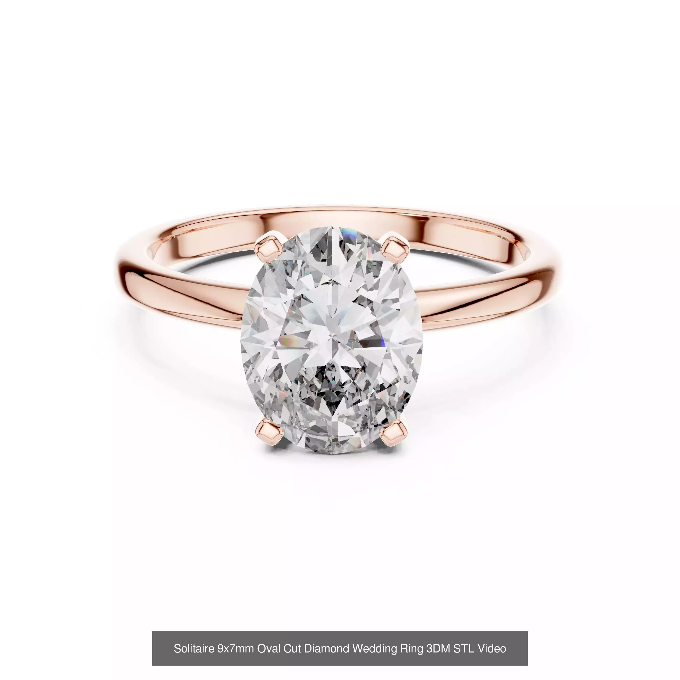 237 Solitaire Diamond Ring 3DM STL OBJ FBX 3 Color Render Video 3D Model Collection_210