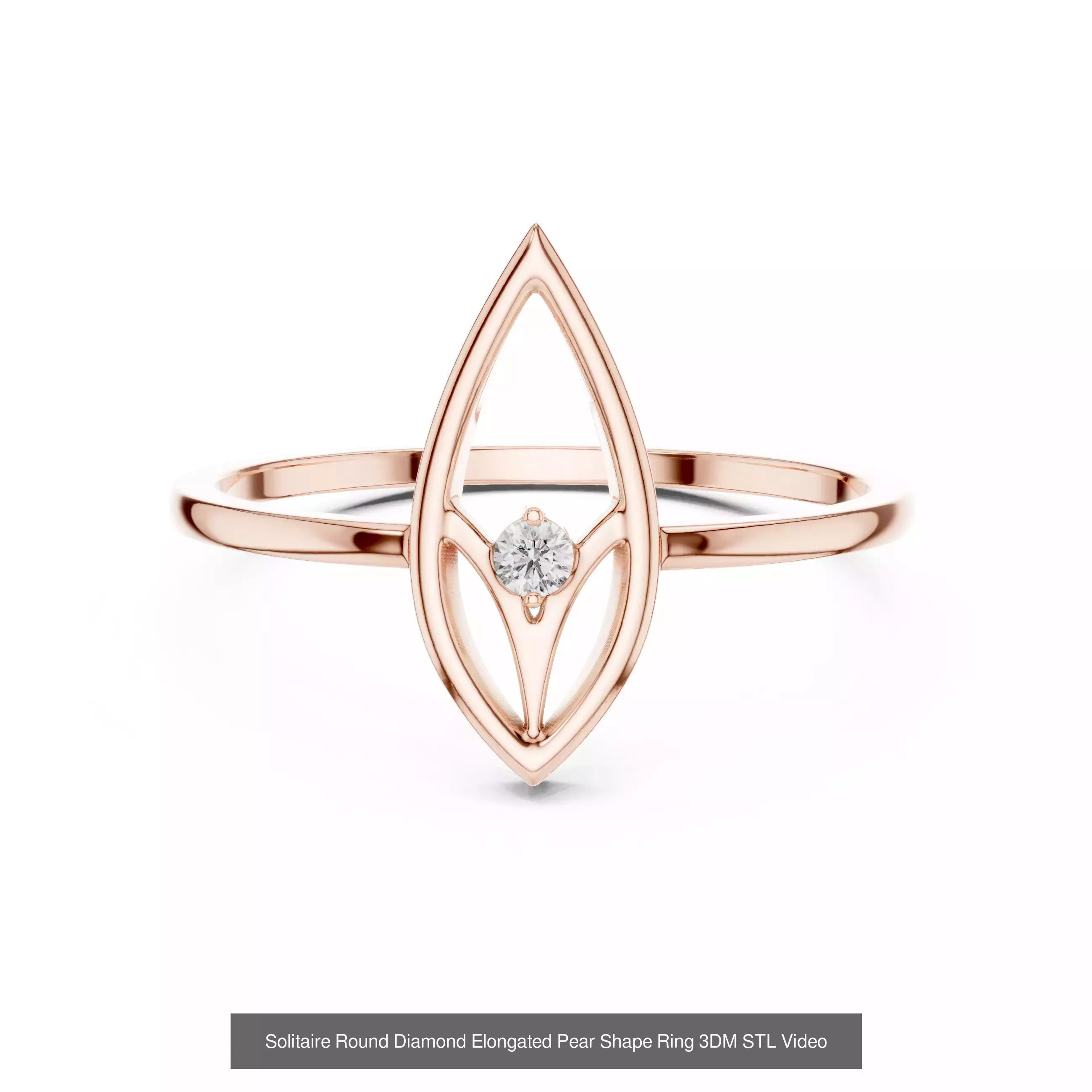 237 Solitaire Diamond Ring 3DM STL OBJ FBX 3 Color Render Video 3D Model Collection_35