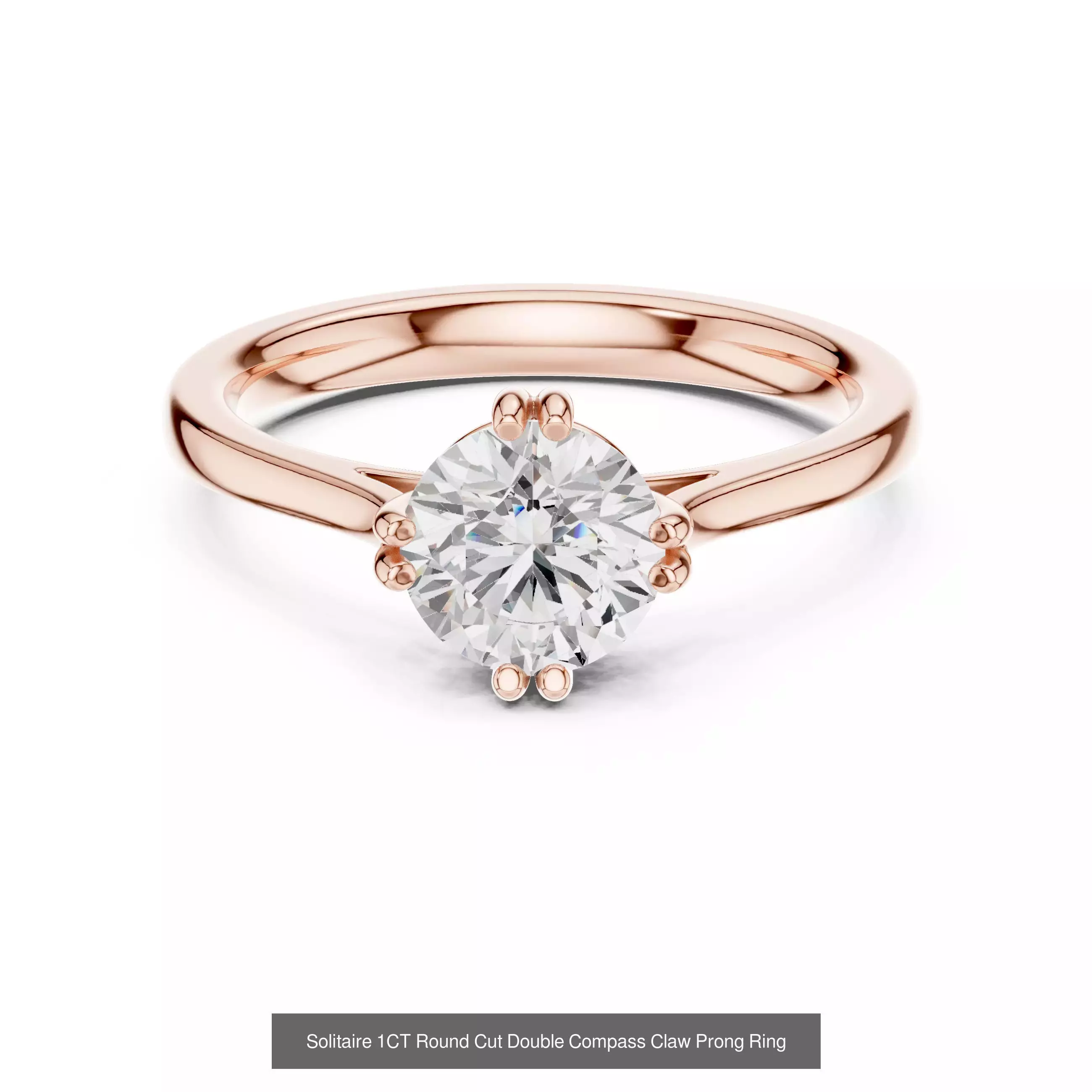 237 Solitaire Diamond Ring 3DM STL OBJ FBX 3 Color Render Video 3D Model Collection_102