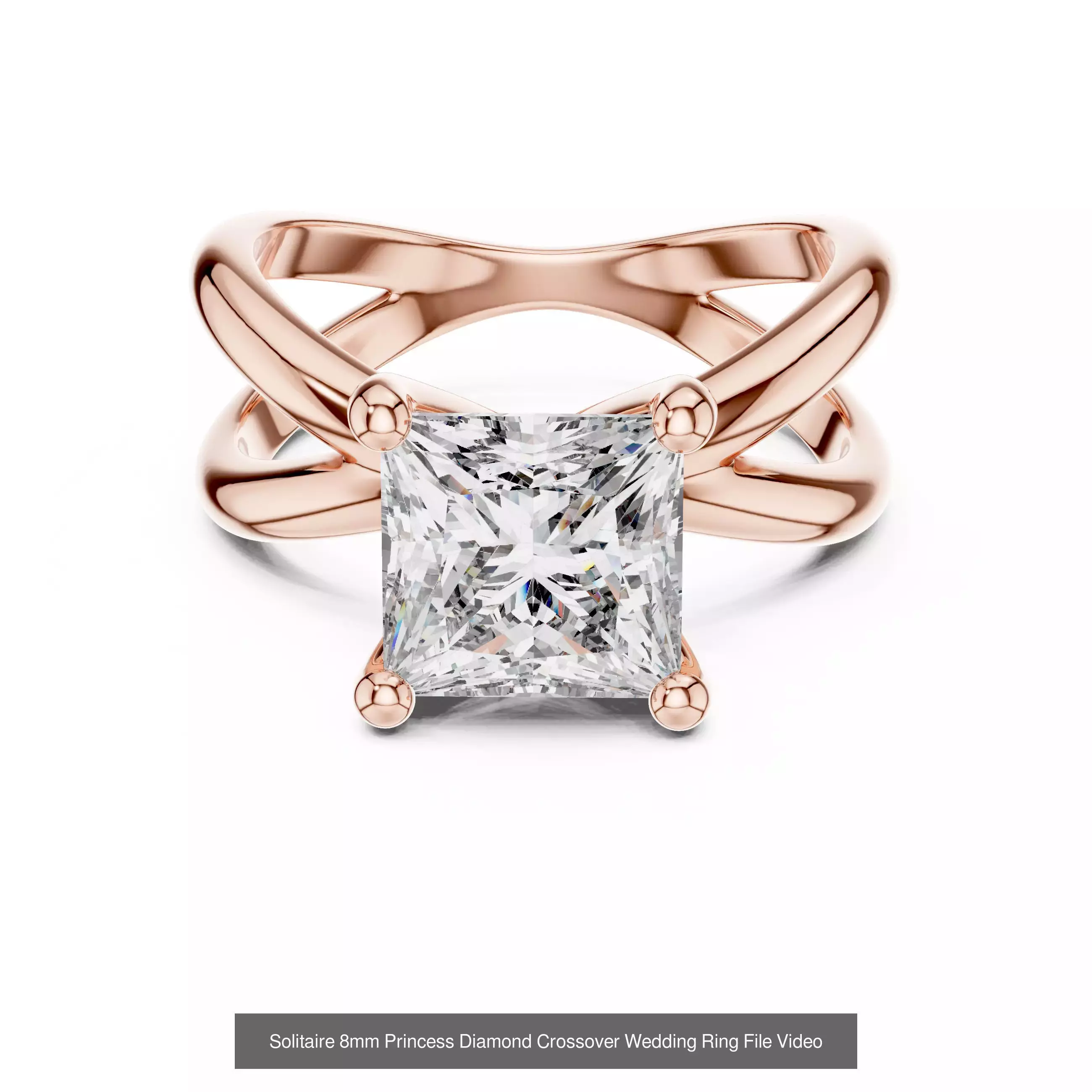 237 Solitaire Diamond Ring 3DM STL OBJ FBX 3 Color Render Video 3D Model Collection_200