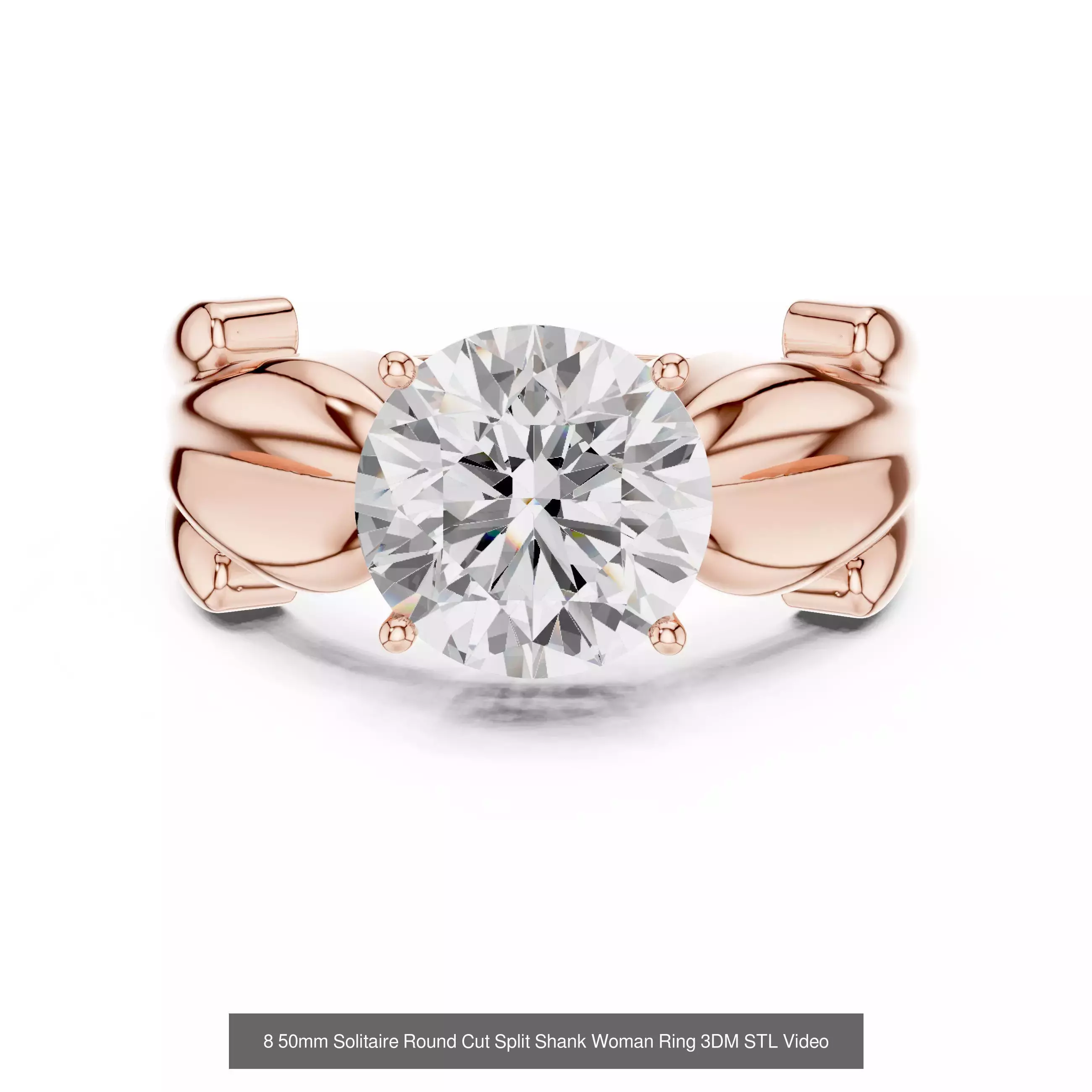 237 Solitaire Diamond Ring 3DM STL OBJ FBX 3 Color Render Video 3D Model Collection_58