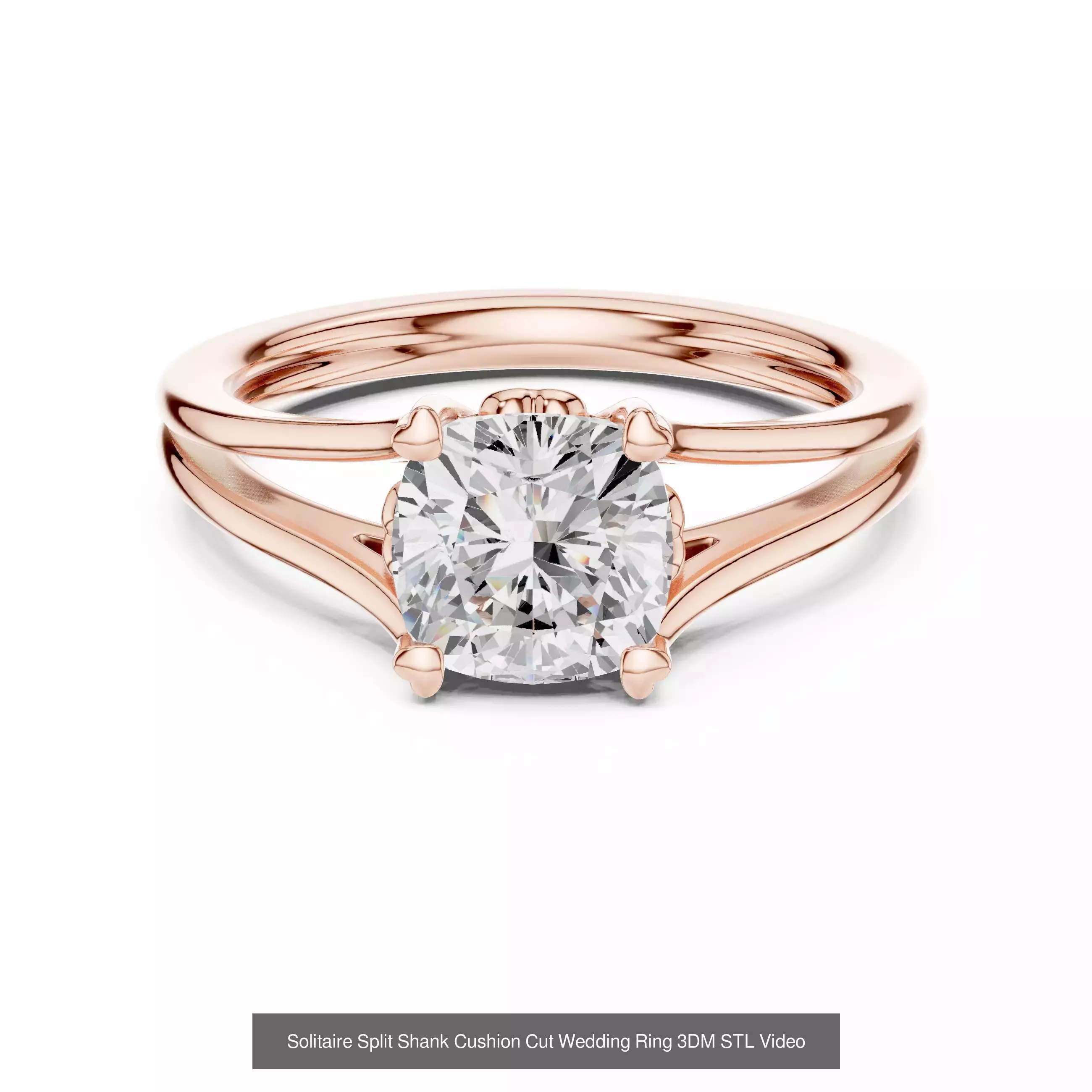 237 Solitaire Diamond Ring 3DM STL OBJ FBX 3 Color Render Video 3D Model Collection_136