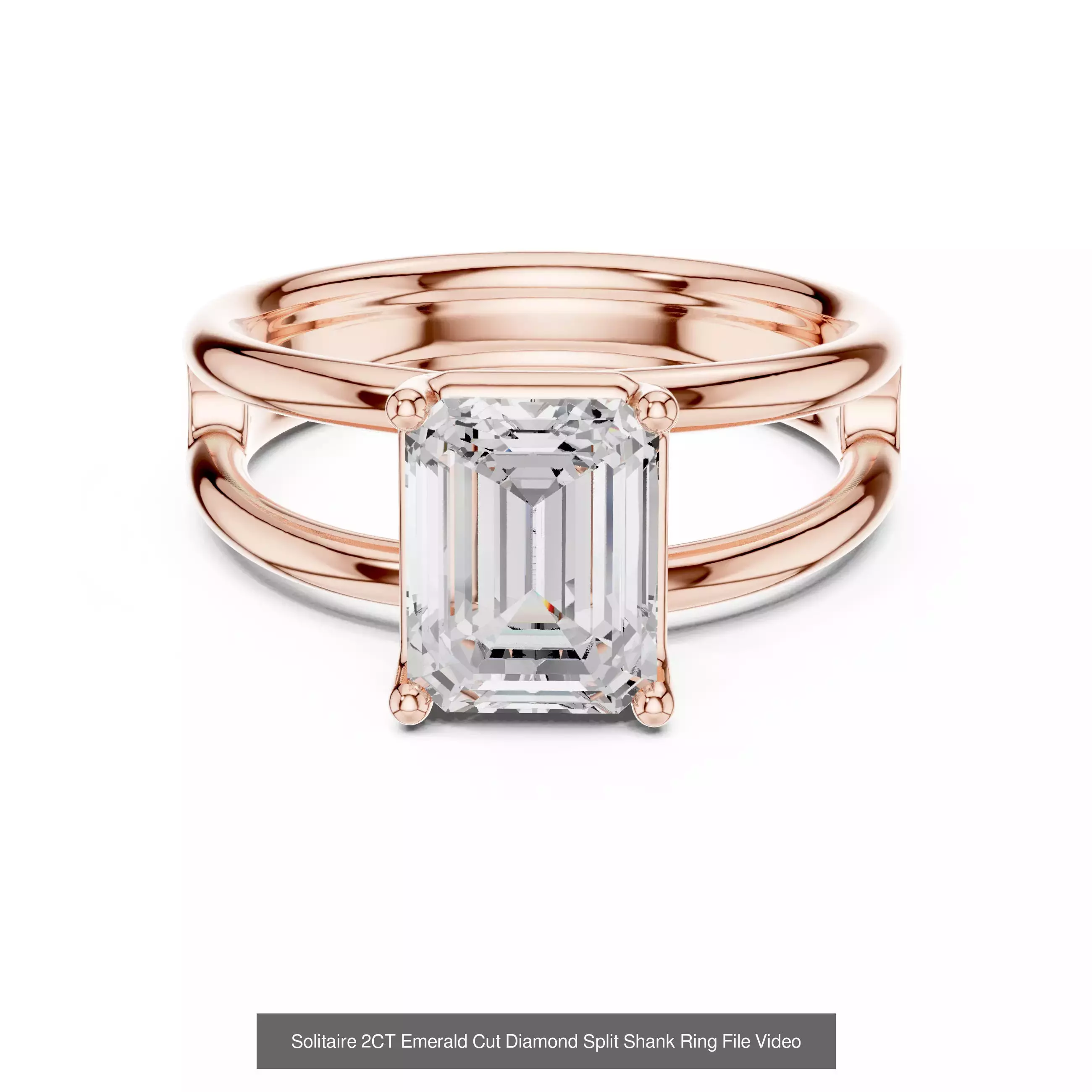 237 Solitaire Diamond Ring 3DM STL OBJ FBX 3 Color Render Video 3D Model Collection_213