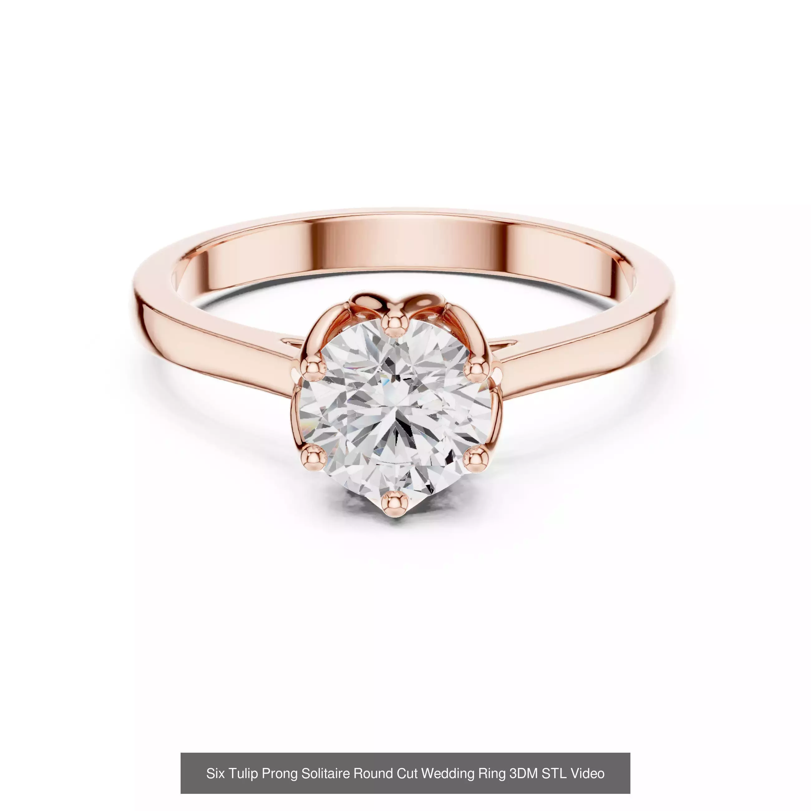 237 Solitaire Diamond Ring 3DM STL OBJ FBX 3 Color Render Video 3D Model Collection_68