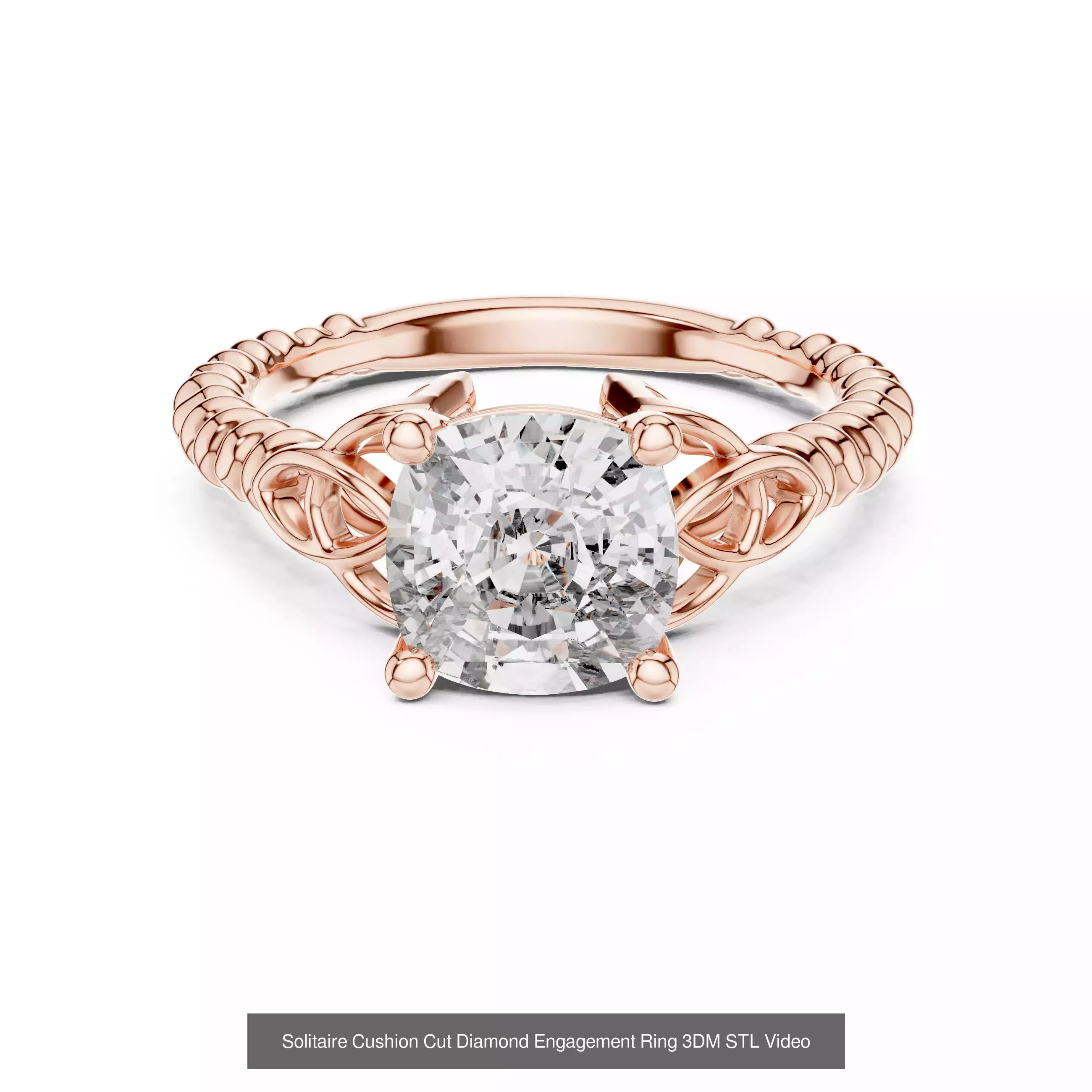 237 Solitaire Diamond Ring 3DM STL OBJ FBX 3 Color Render Video 3D Model Collection_198