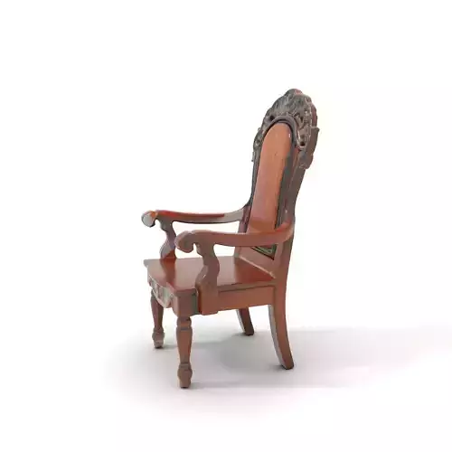 Ornate Wooden Throne model pack Low-poly 3D model