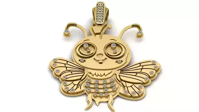  Honeybee Pendant 3D Printable Model