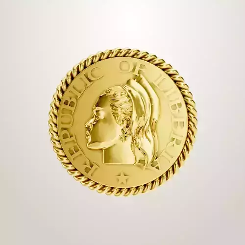 REPUBLIC OF LIBERIA ONE DOLLAR 1962 COIN