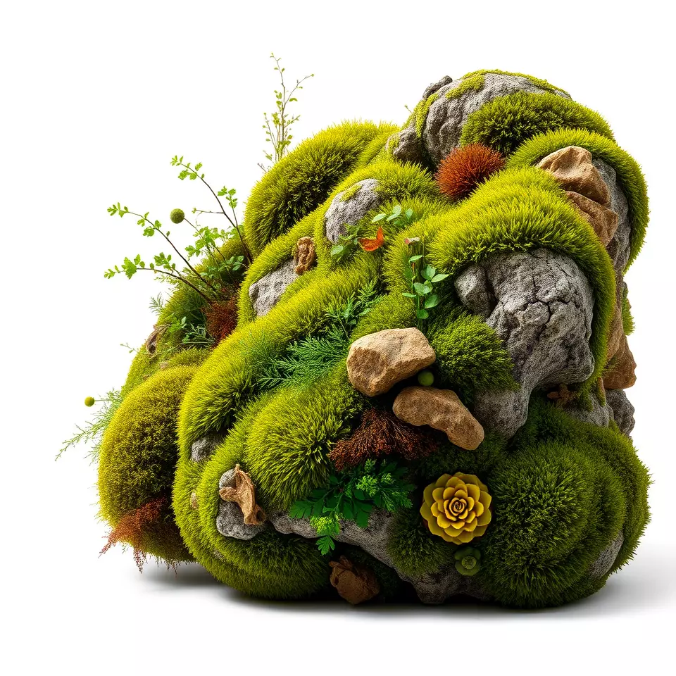 Mossy Rock Jungle model pack Low-poly 3D model_2