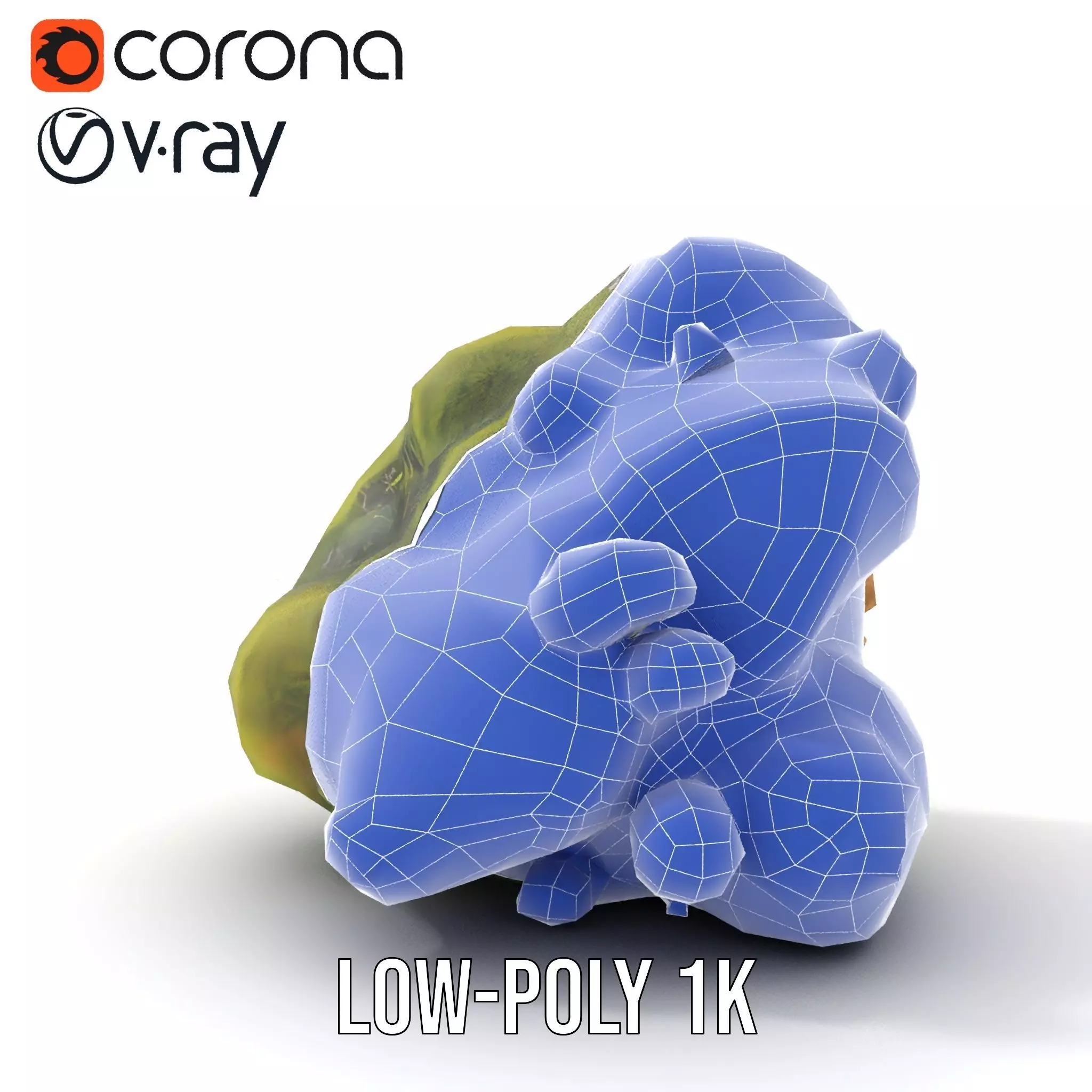 Mossy Rock Jungle model pack Low-poly 3D model_16