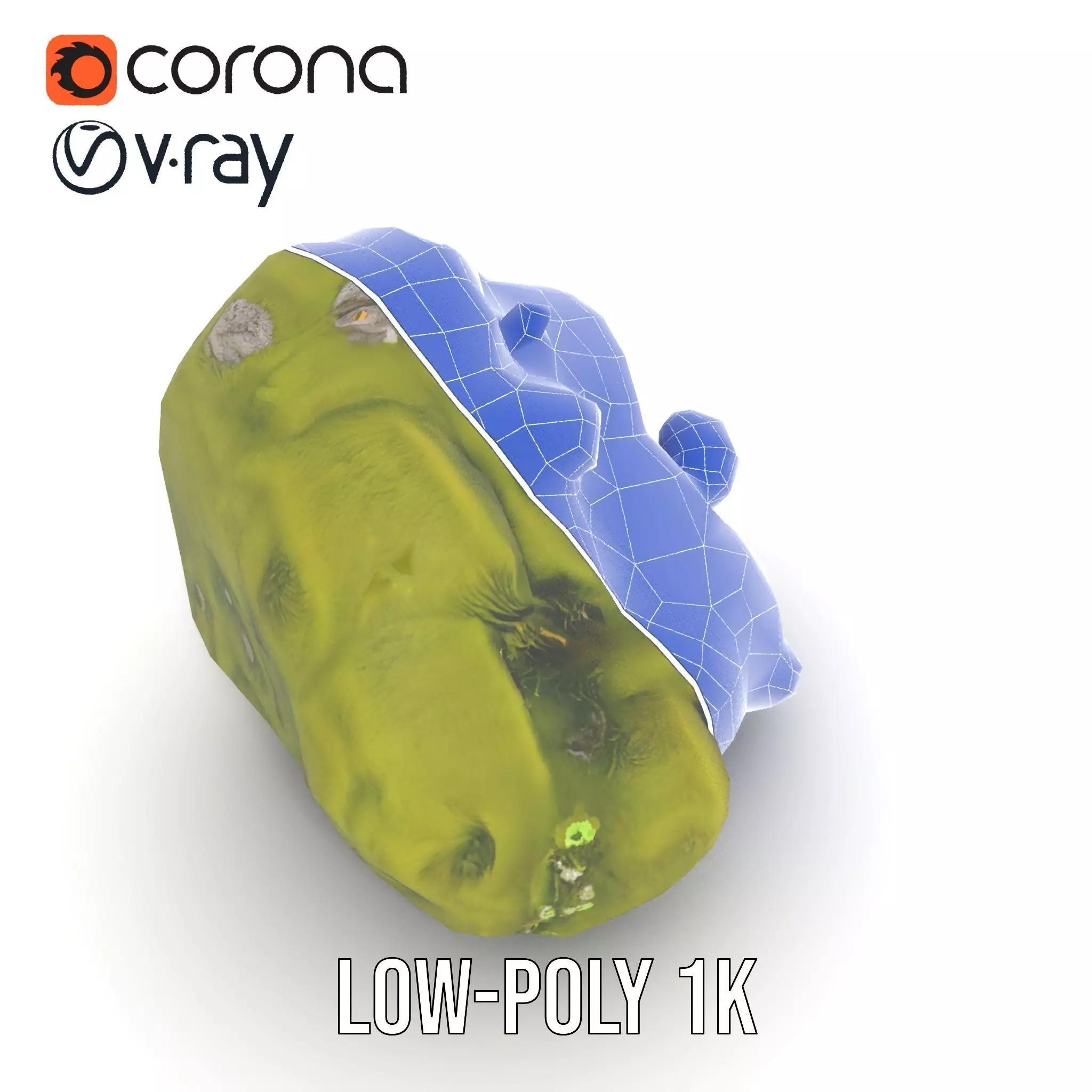 Mossy Rock Jungle model pack Low-poly 3D model_9