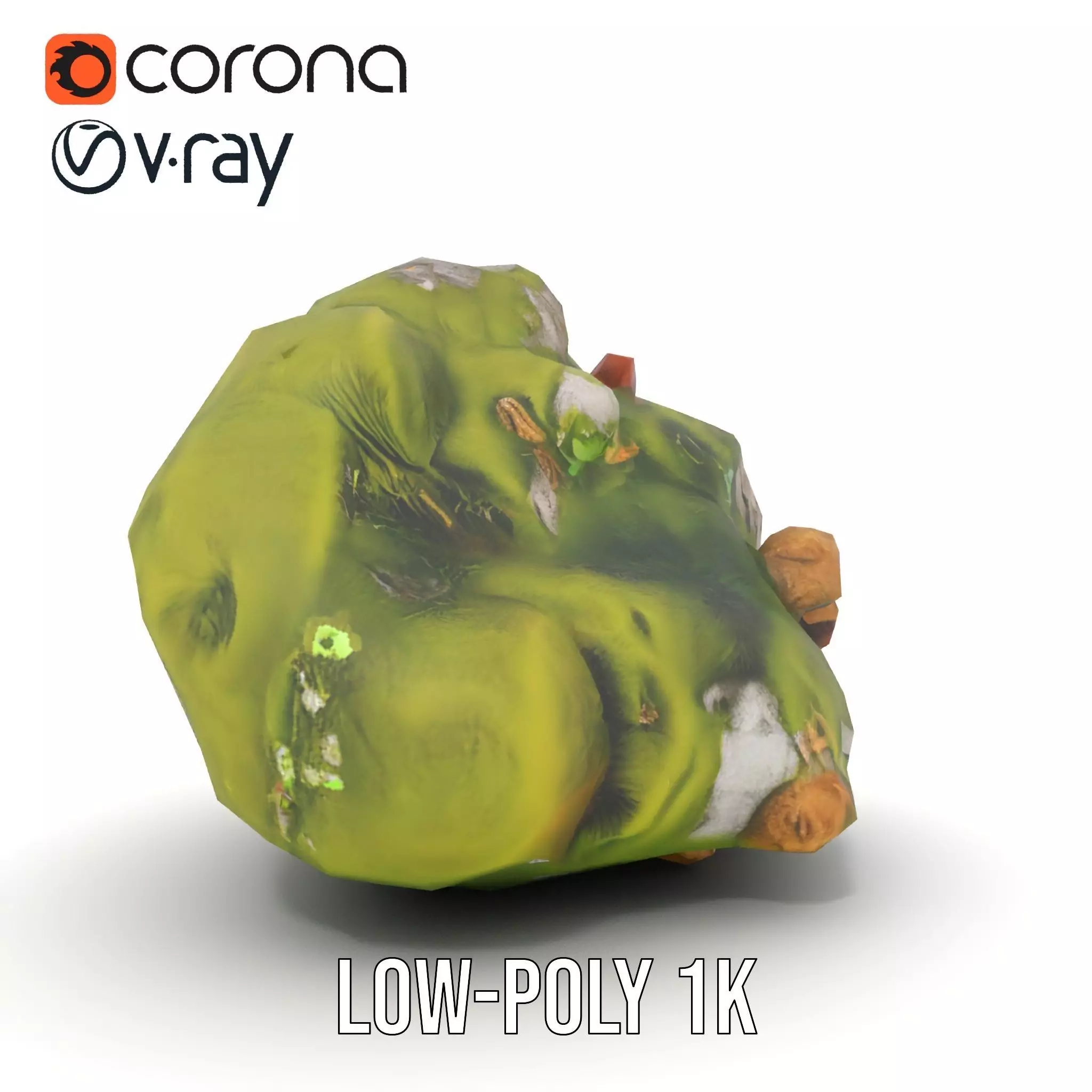 Mossy Rock Jungle model pack Low-poly 3D model_24