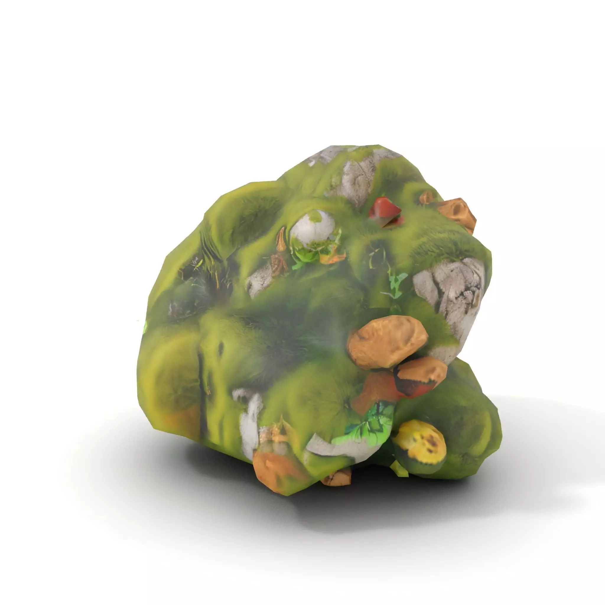 Mossy Rock Jungle model pack Low-poly 3D model_7