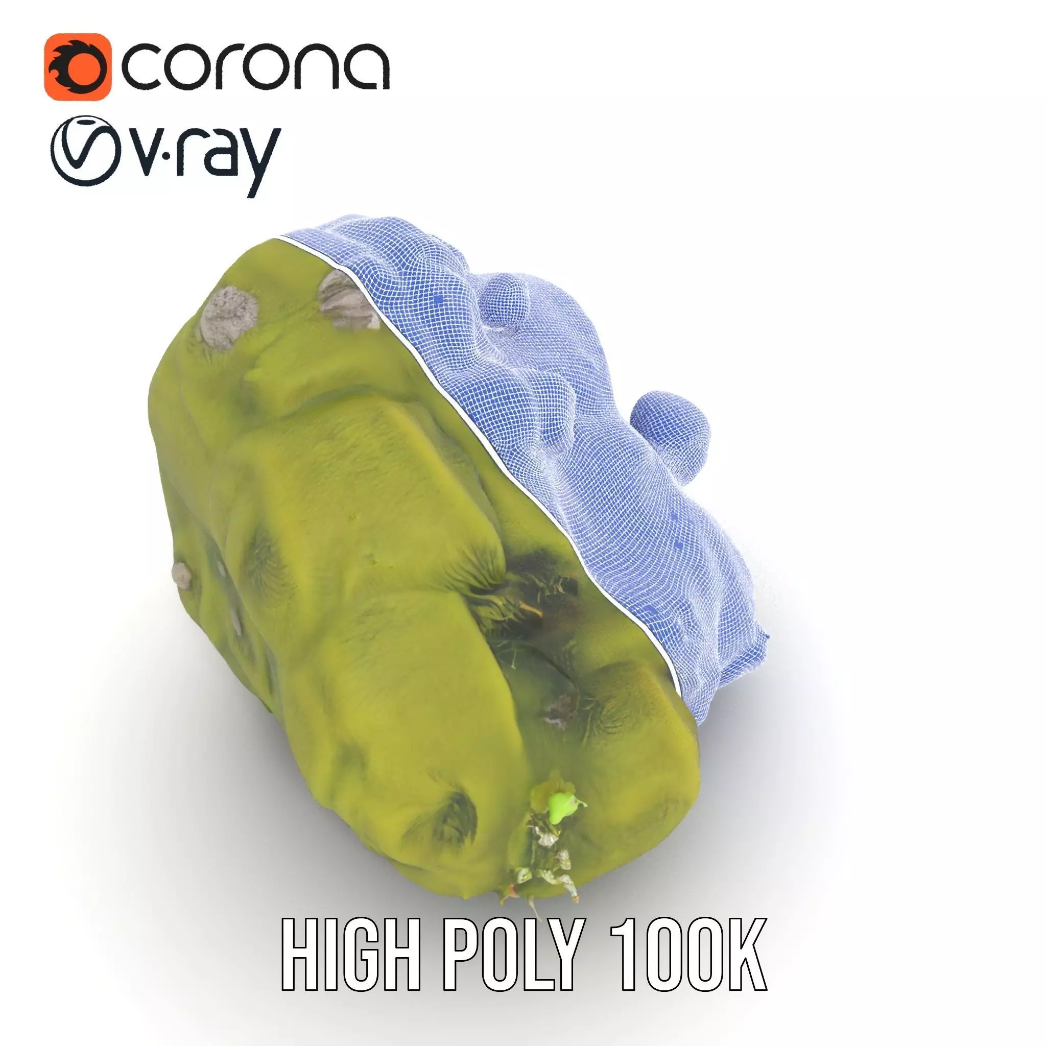 Mossy Rock Jungle model pack Low-poly 3D model_32