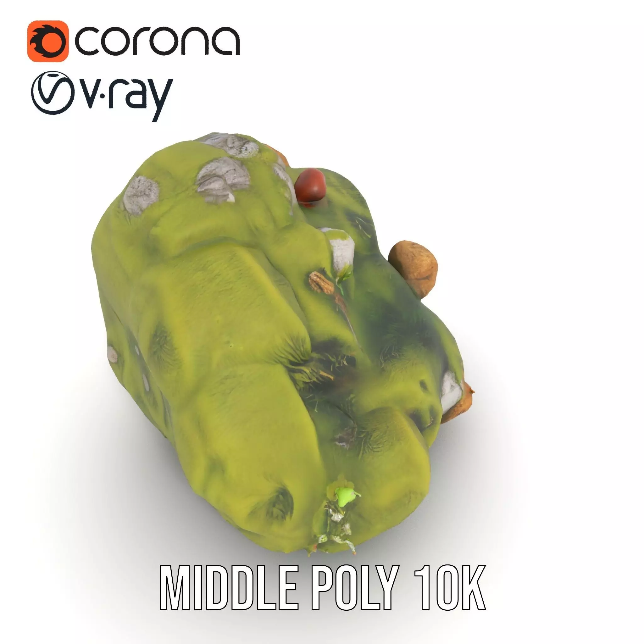 Mossy Rock Jungle model pack Low-poly 3D model_13