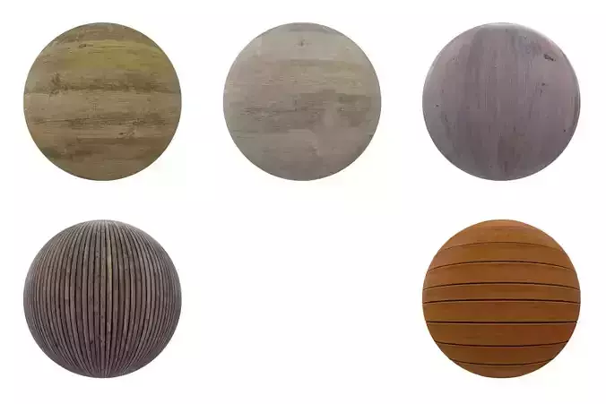 5 Seamless PBR Wood Textures  4K