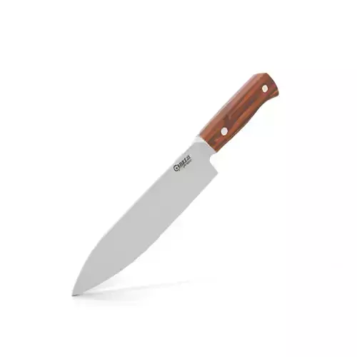 Ebony Chef Knife model pack Low-poly 3D model