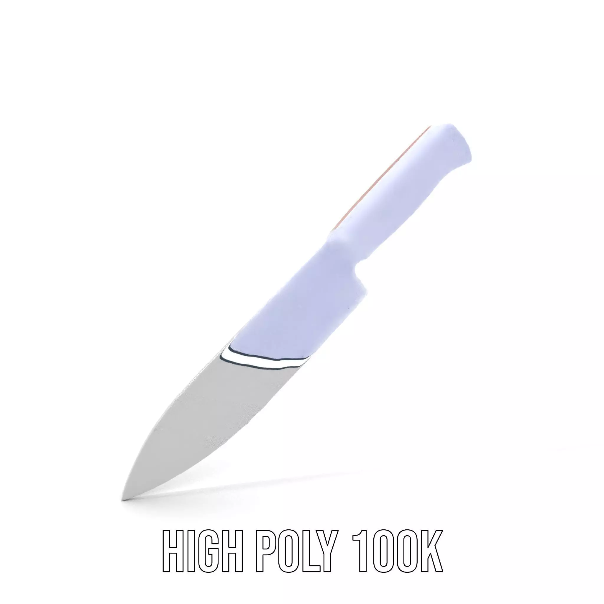 Ebony Chef Knife model pack Low-poly 3D model_4