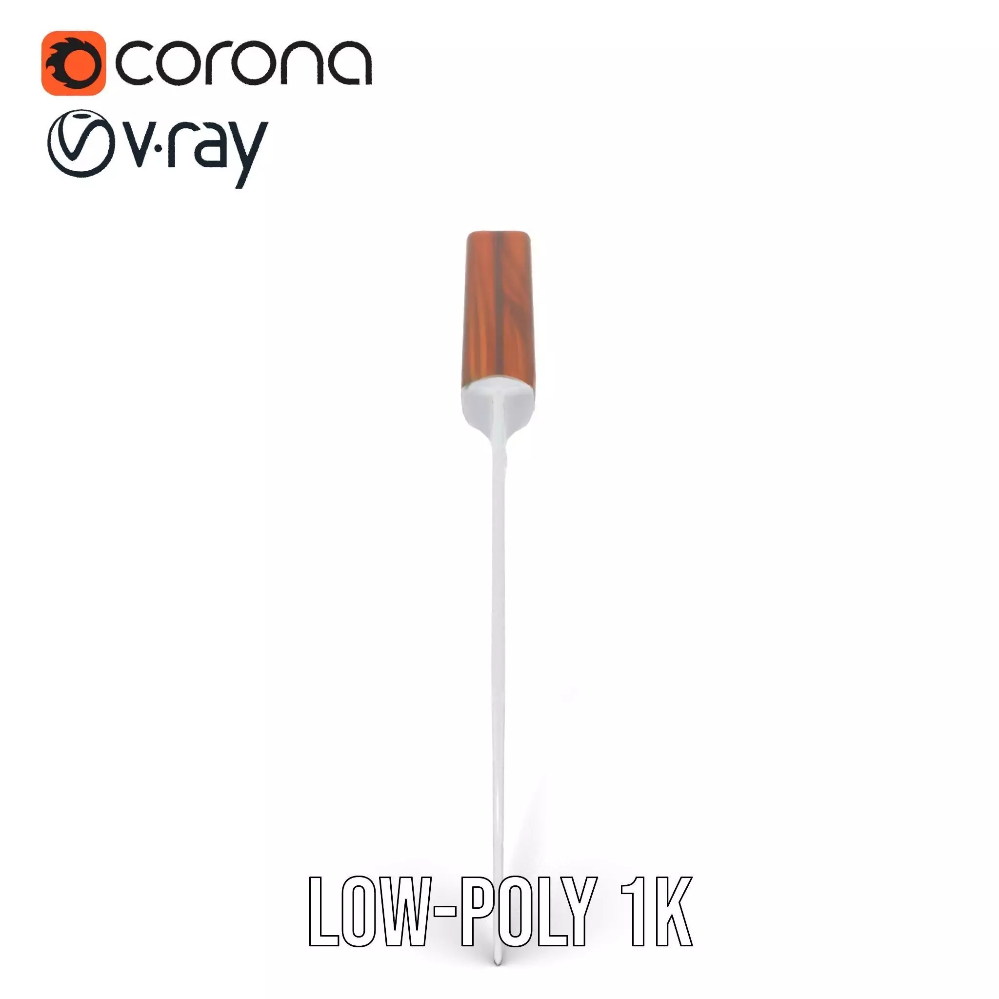 Ebony Chef Knife model pack Low-poly 3D model_17