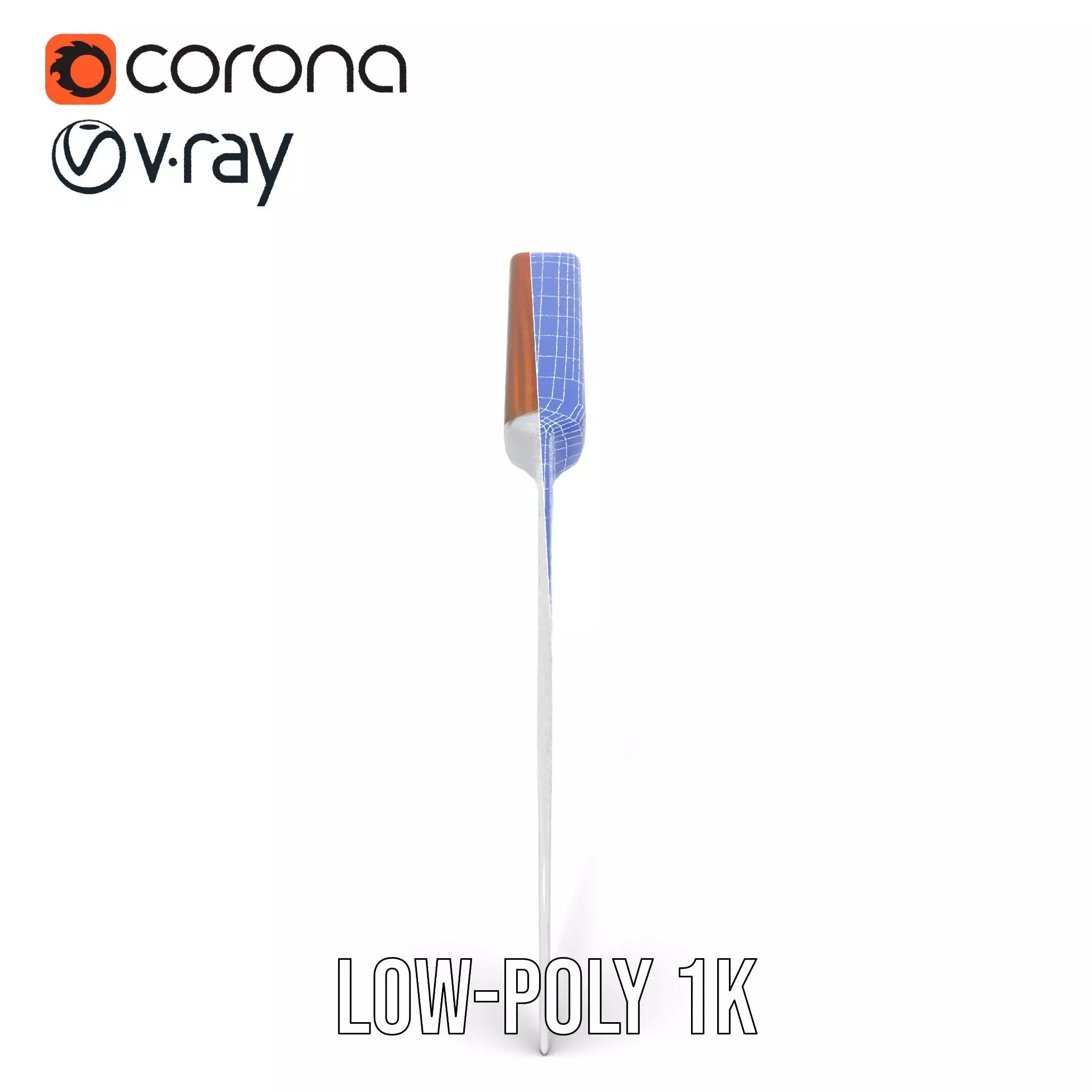 Ebony Chef Knife model pack Low-poly 3D model_30