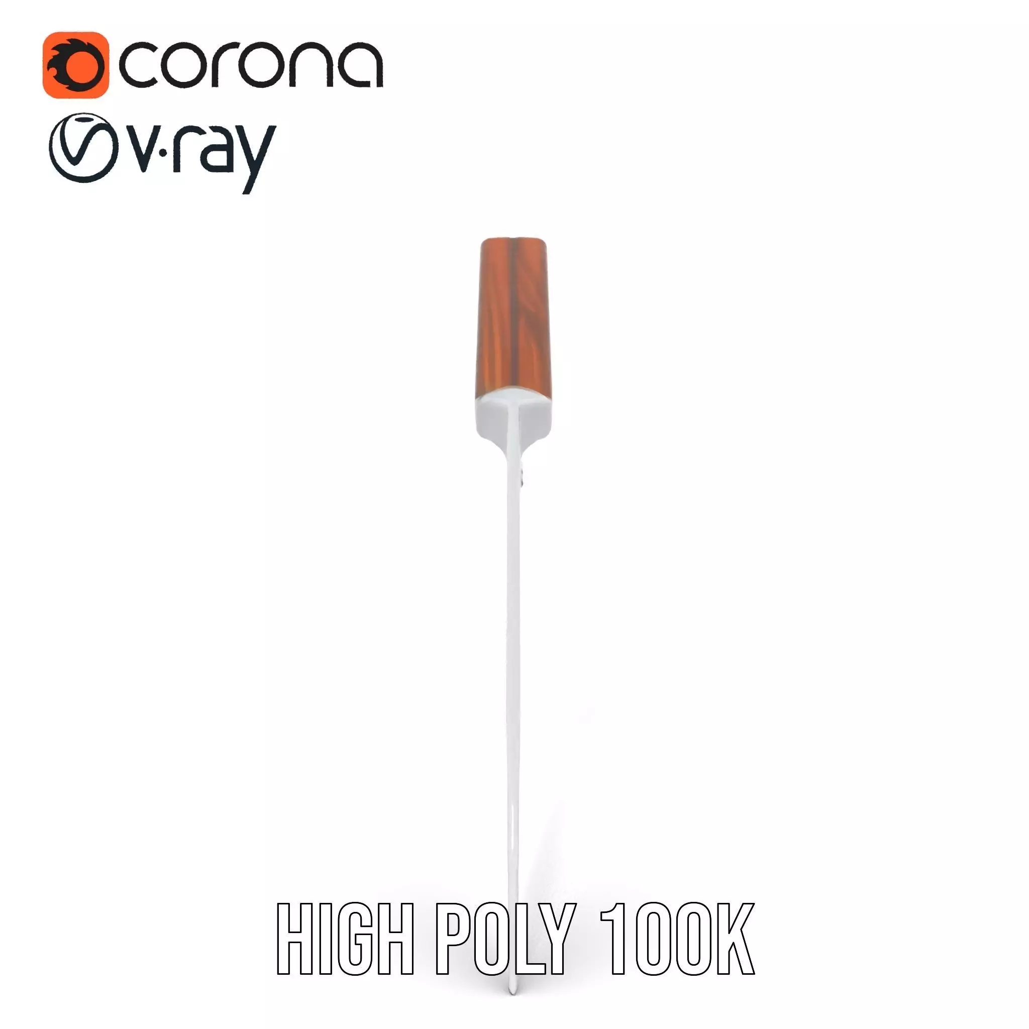 Ebony Chef Knife model pack Low-poly 3D model_18