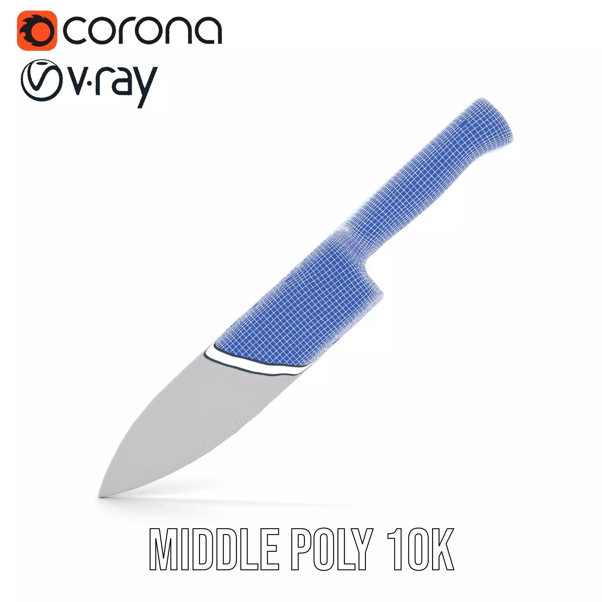 Ebony Chef Knife model pack Low-poly 3D model_29