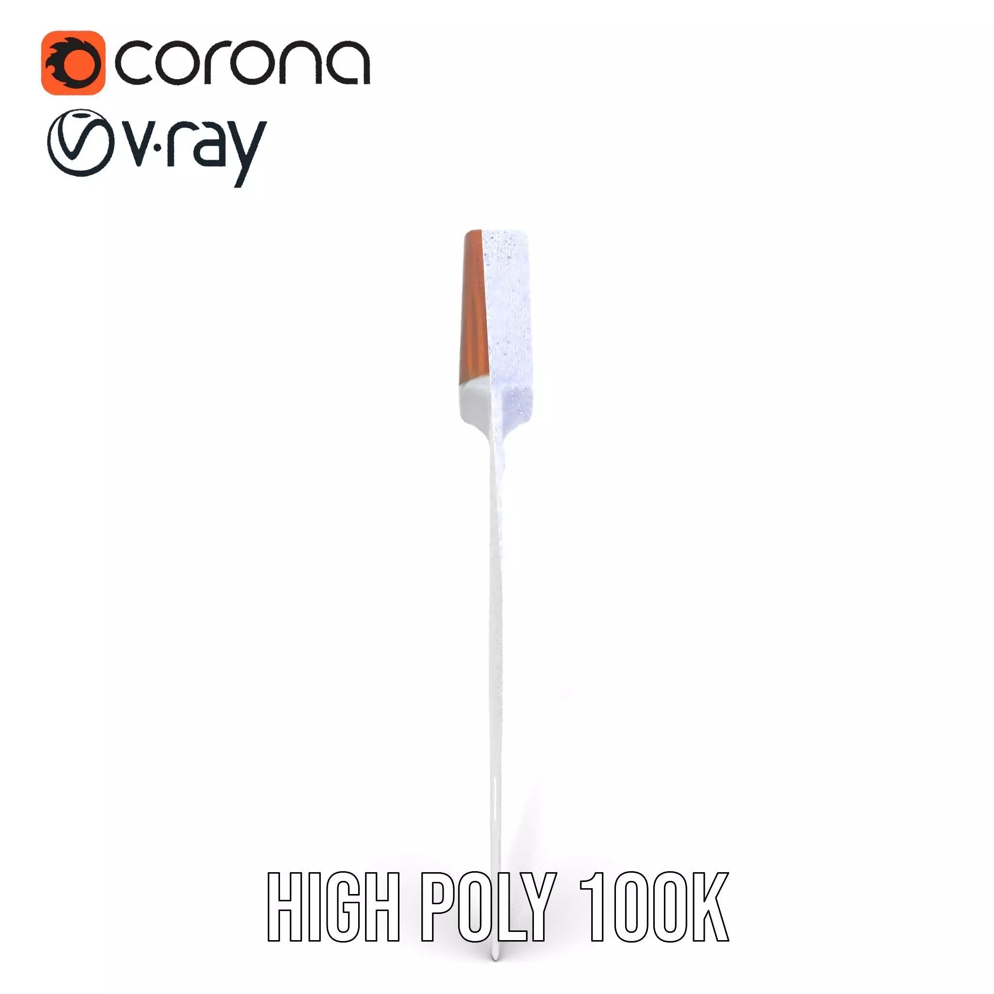 Ebony Chef Knife model pack Low-poly 3D model_34