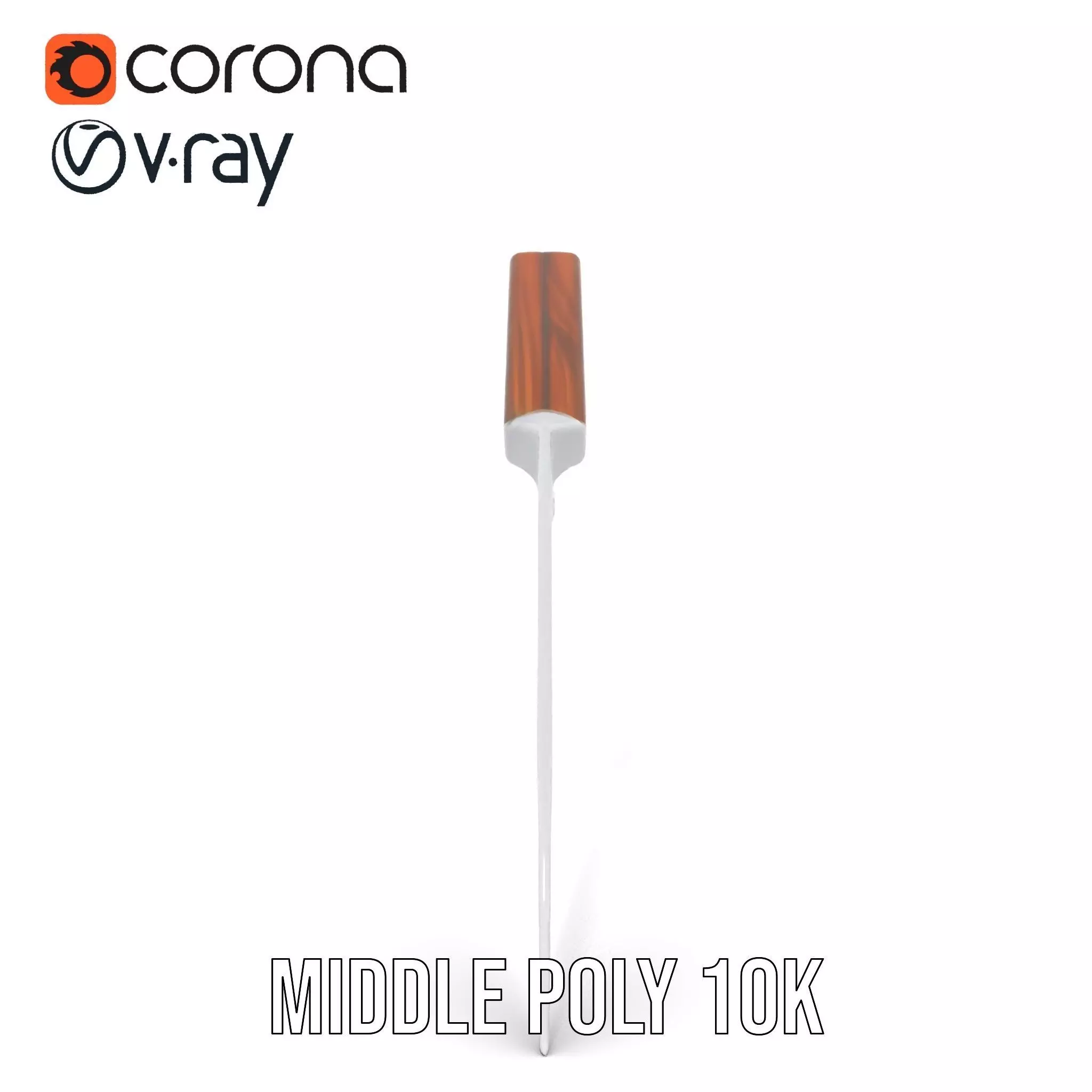 Ebony Chef Knife model pack Low-poly 3D model_11