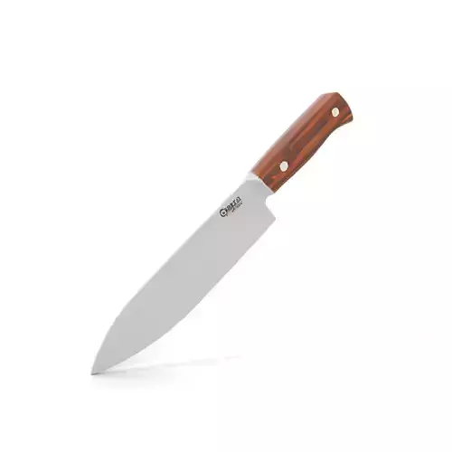 Ebony Chef Knife model pack Low-poly 3D model 5