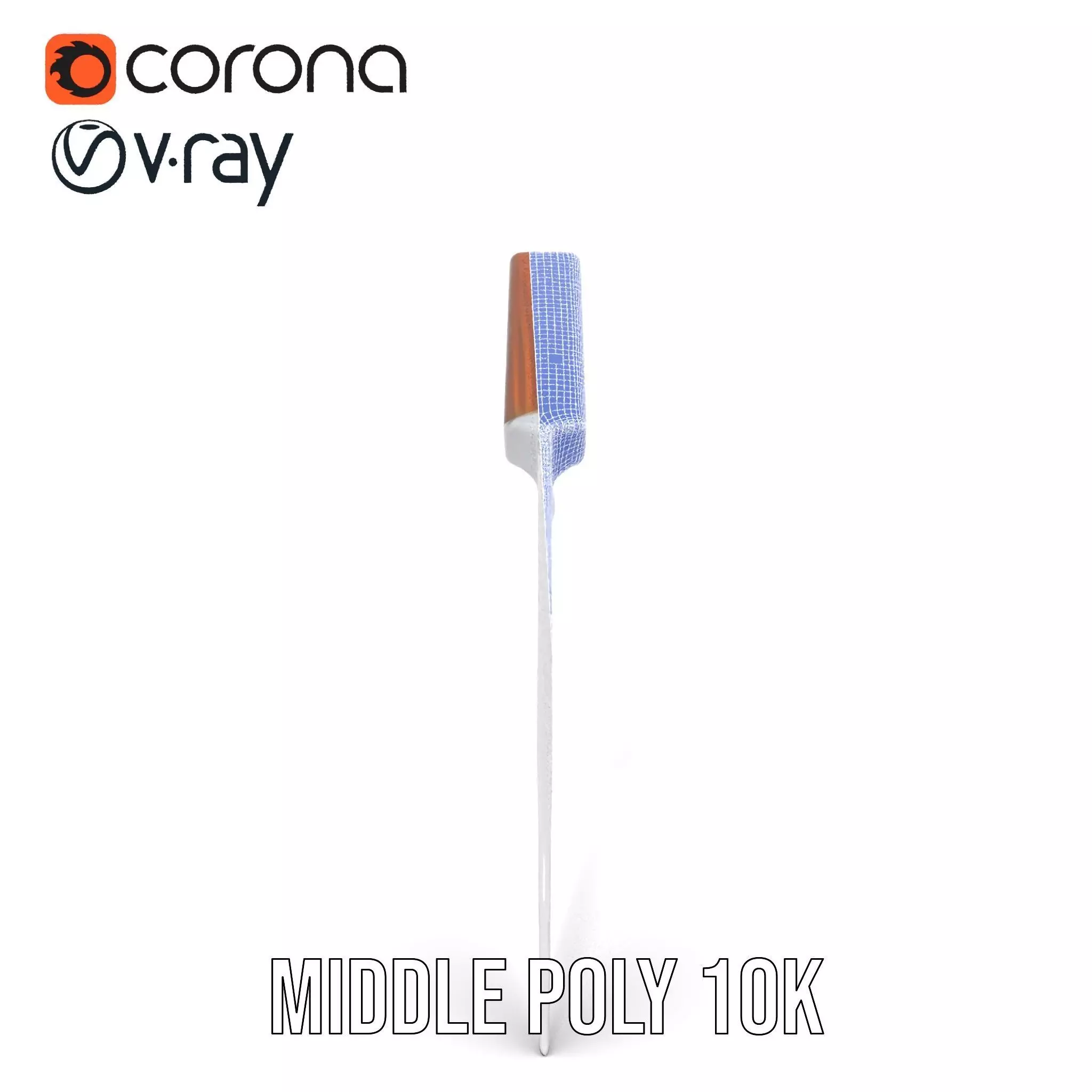 Ebony Chef Knife model pack Low-poly 3D model_24