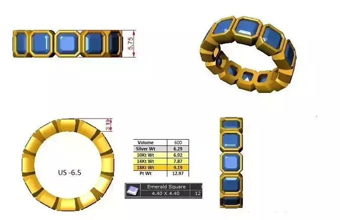 Eternity Emerald Band Ring