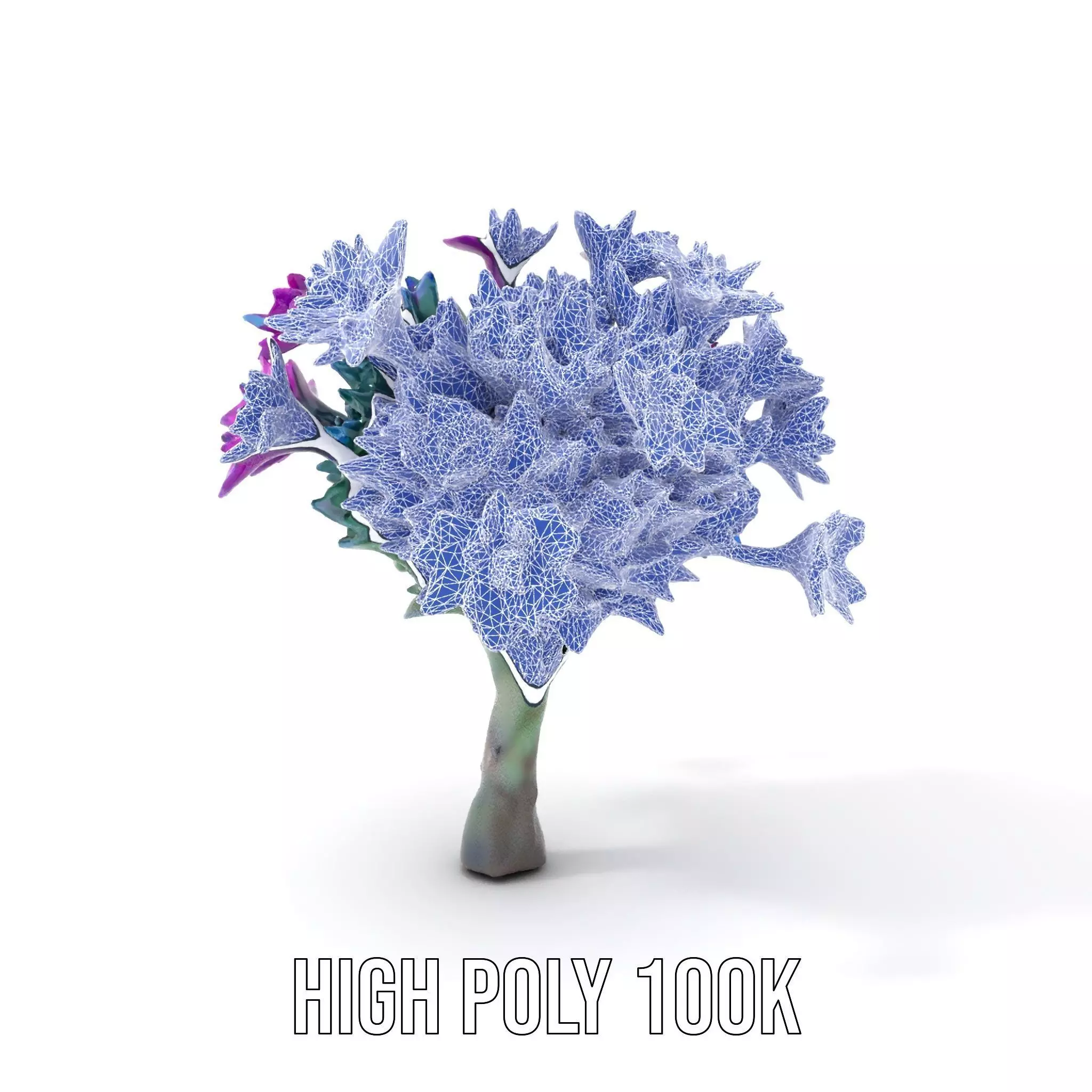 Vibrant Purple Flower model pack Low-poly 3D model_4